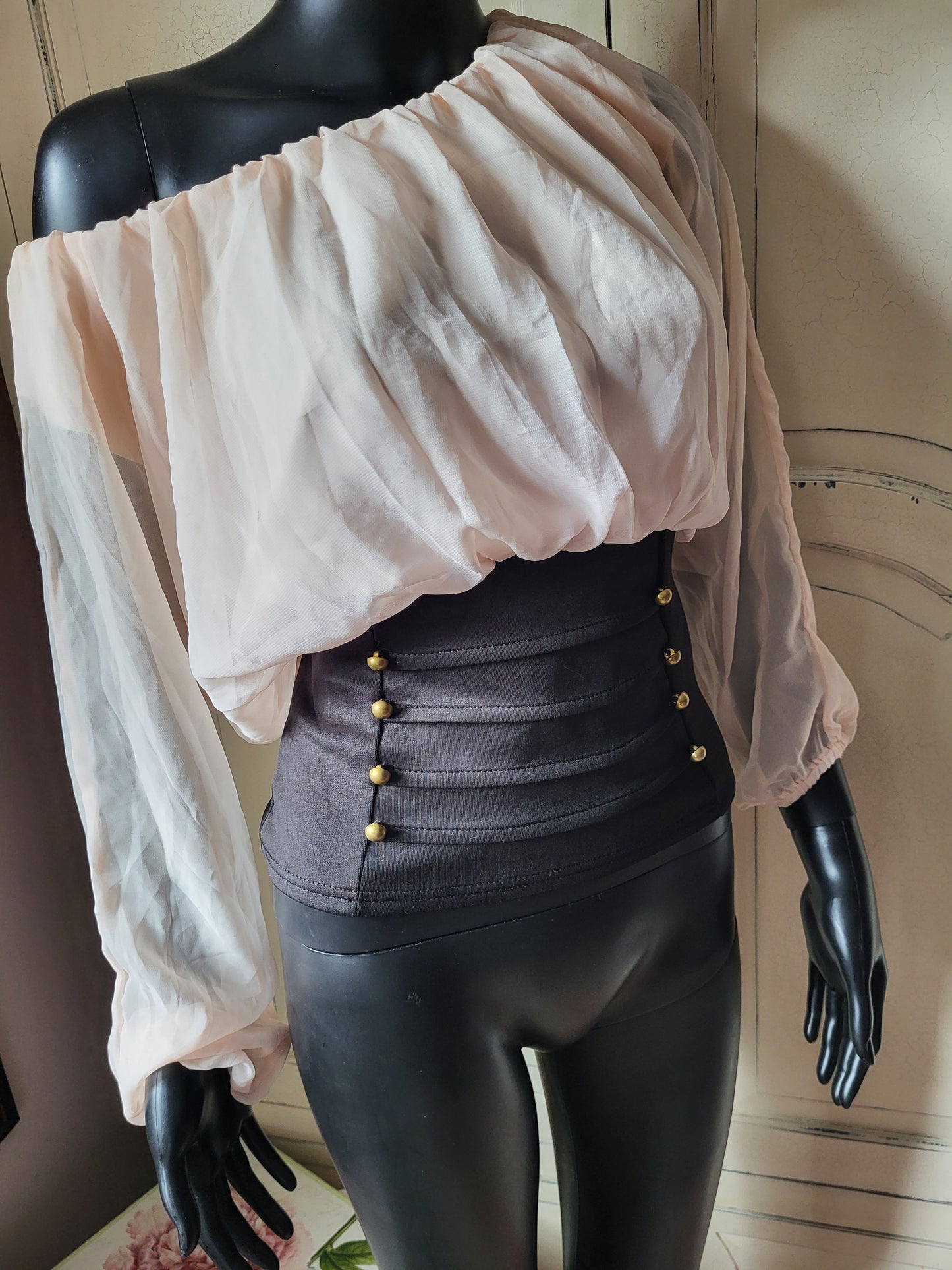 Blush Pink Corset Top
