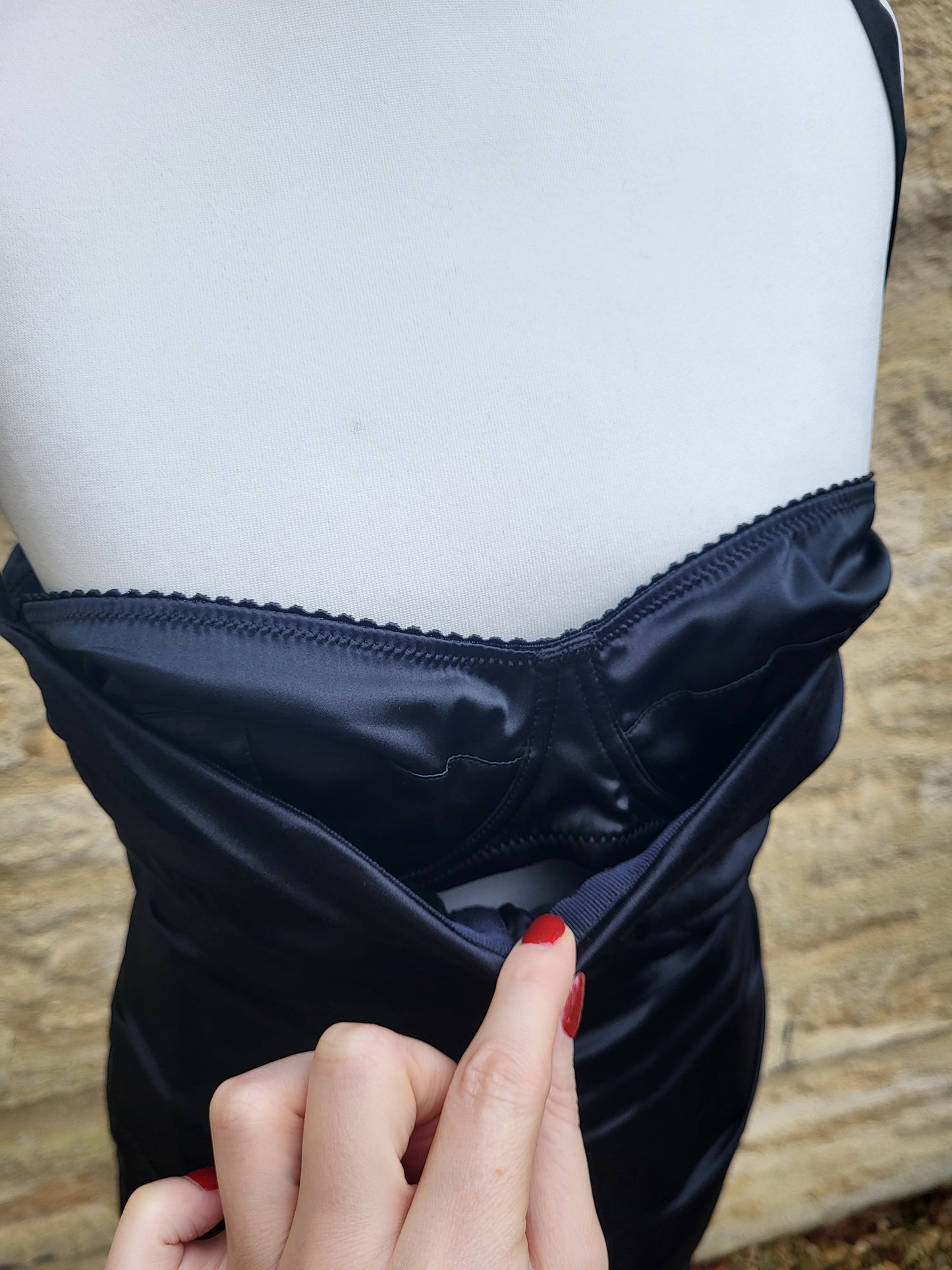 Vintage Dolce & Gabbana Black Silk Satin Dress