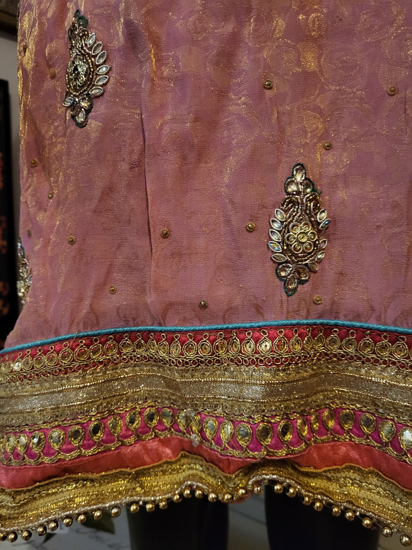 Pink Vintage Indian Shift Dress