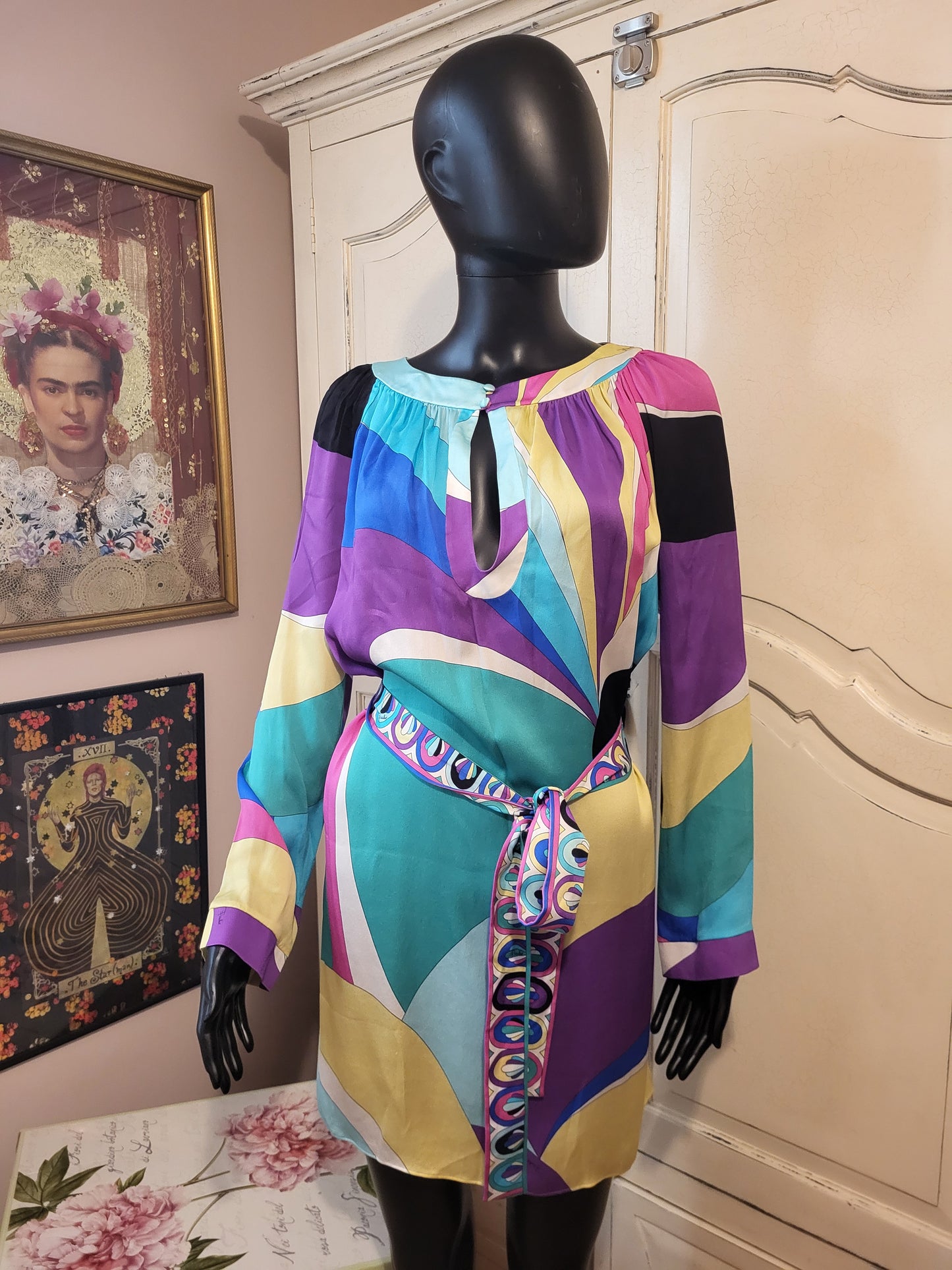 Emilio Pucci 100% Silk Multicolour Mini Dress