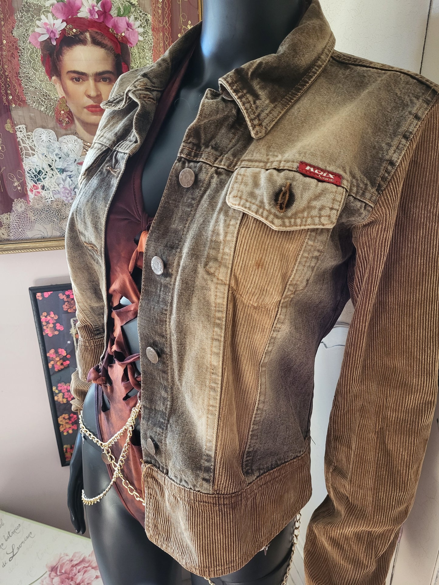 Vintage Koix Denim and Courduroy Jacket
