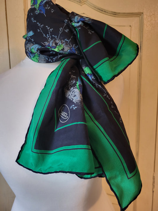 Gucci Vintage Silk Carré Scarf