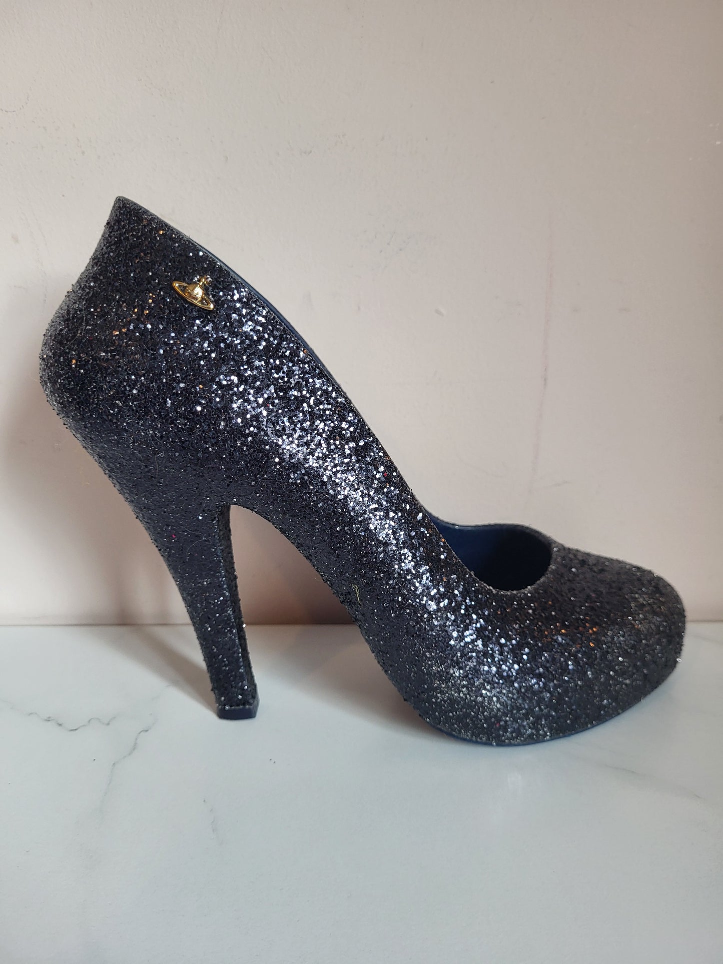 Vivienne Westwood Anglomania x Melissa Black Glitter Heels