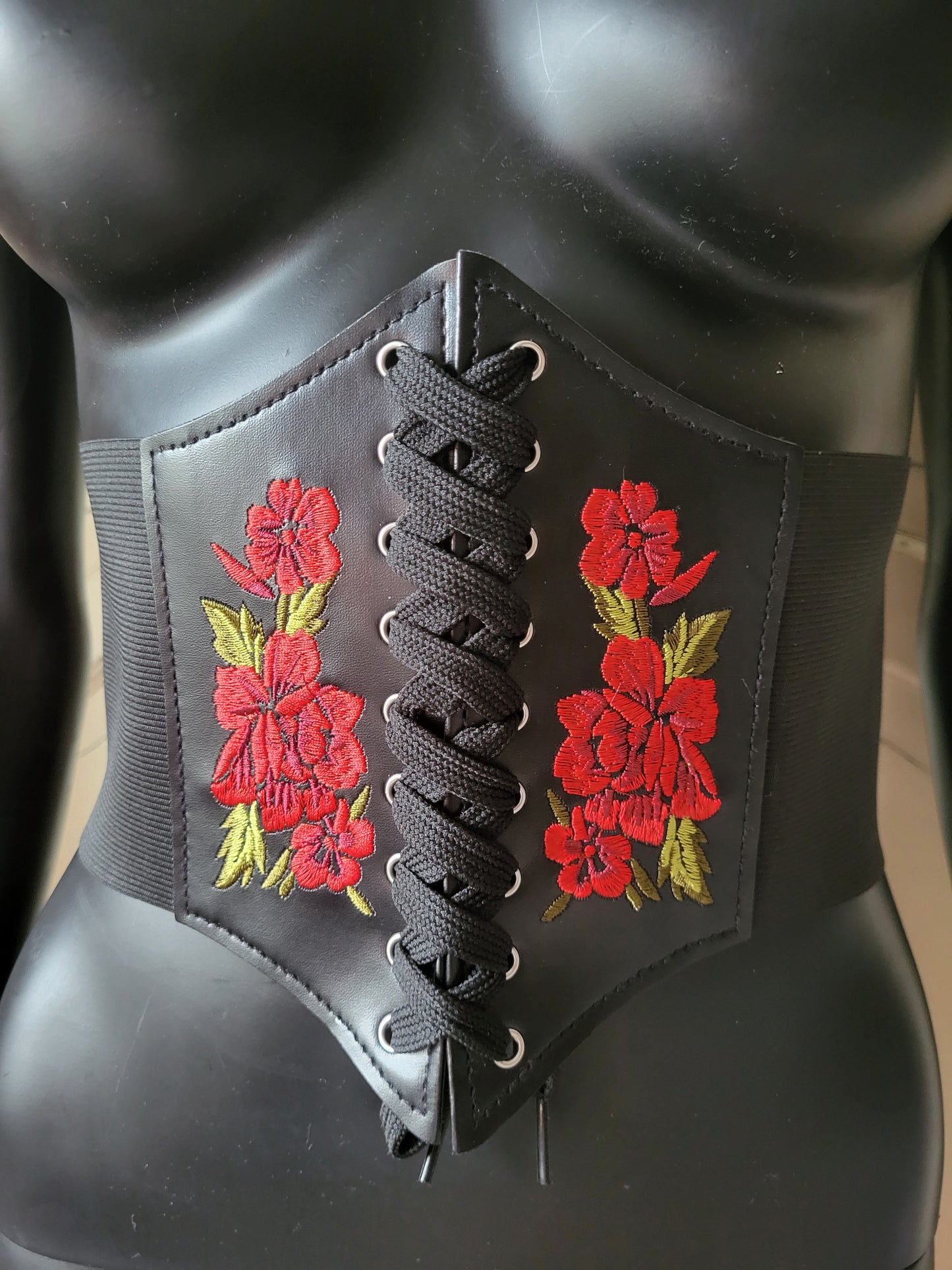 Embroidered Corset Waist Belt