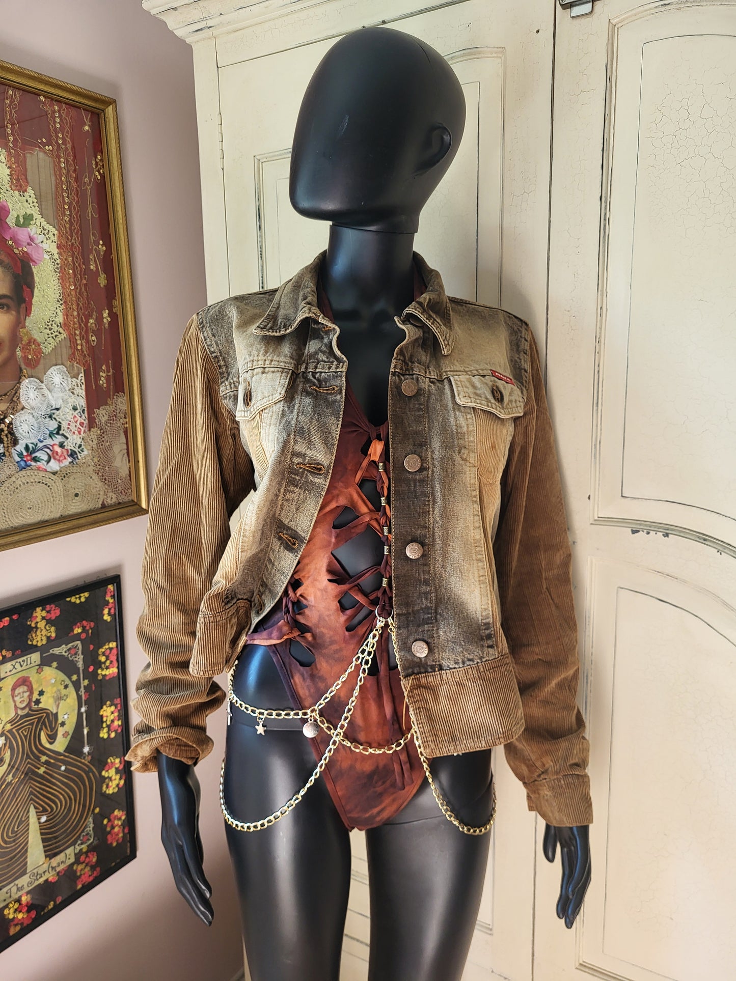 Vintage Koix Denim and Courduroy Jacket