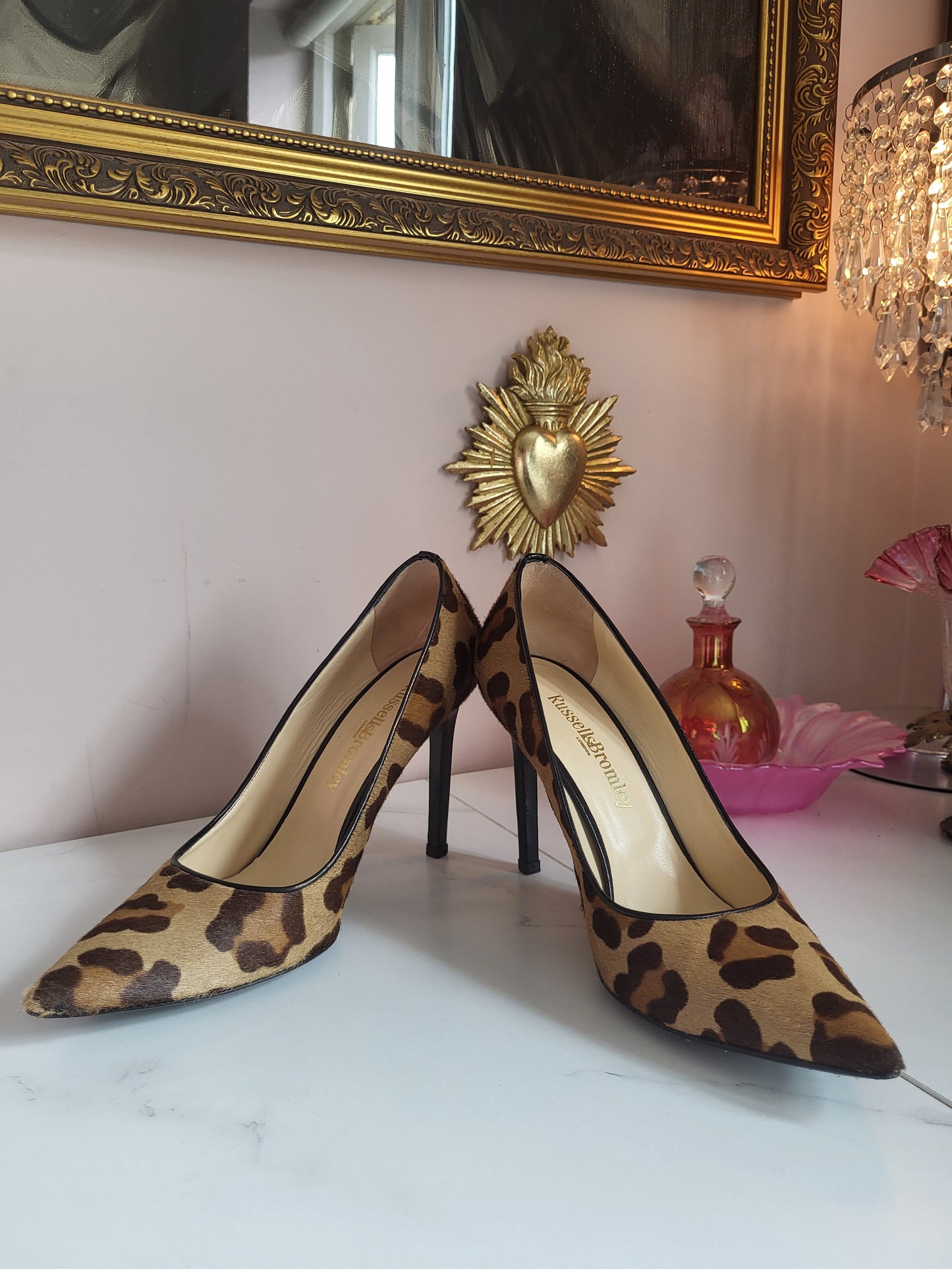 Russell & Bromley Ponyskin Leopard Court Heels