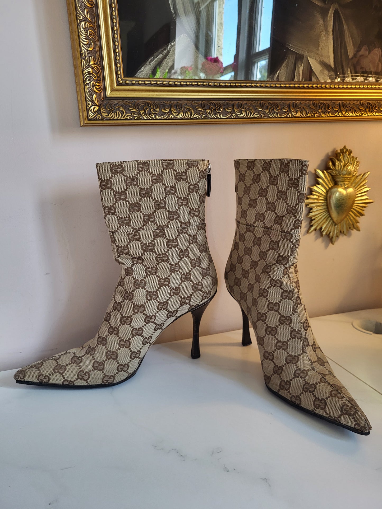 ARCHIVE Tom Ford Era Gucci GG Monogram Canvas Boots