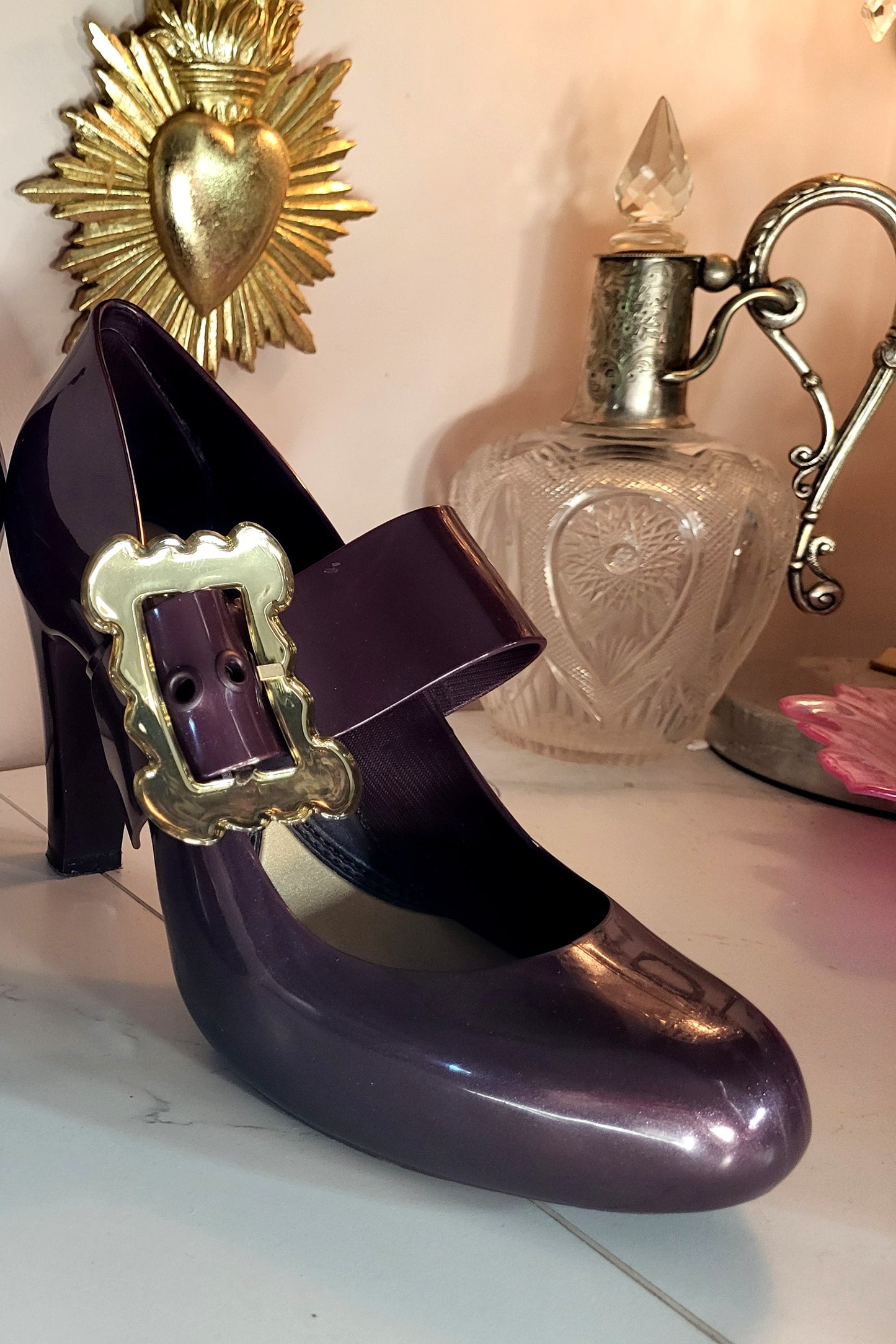 Vivienne Westwood Anglomania x Melissa Plum Baroque Buckle Heels
