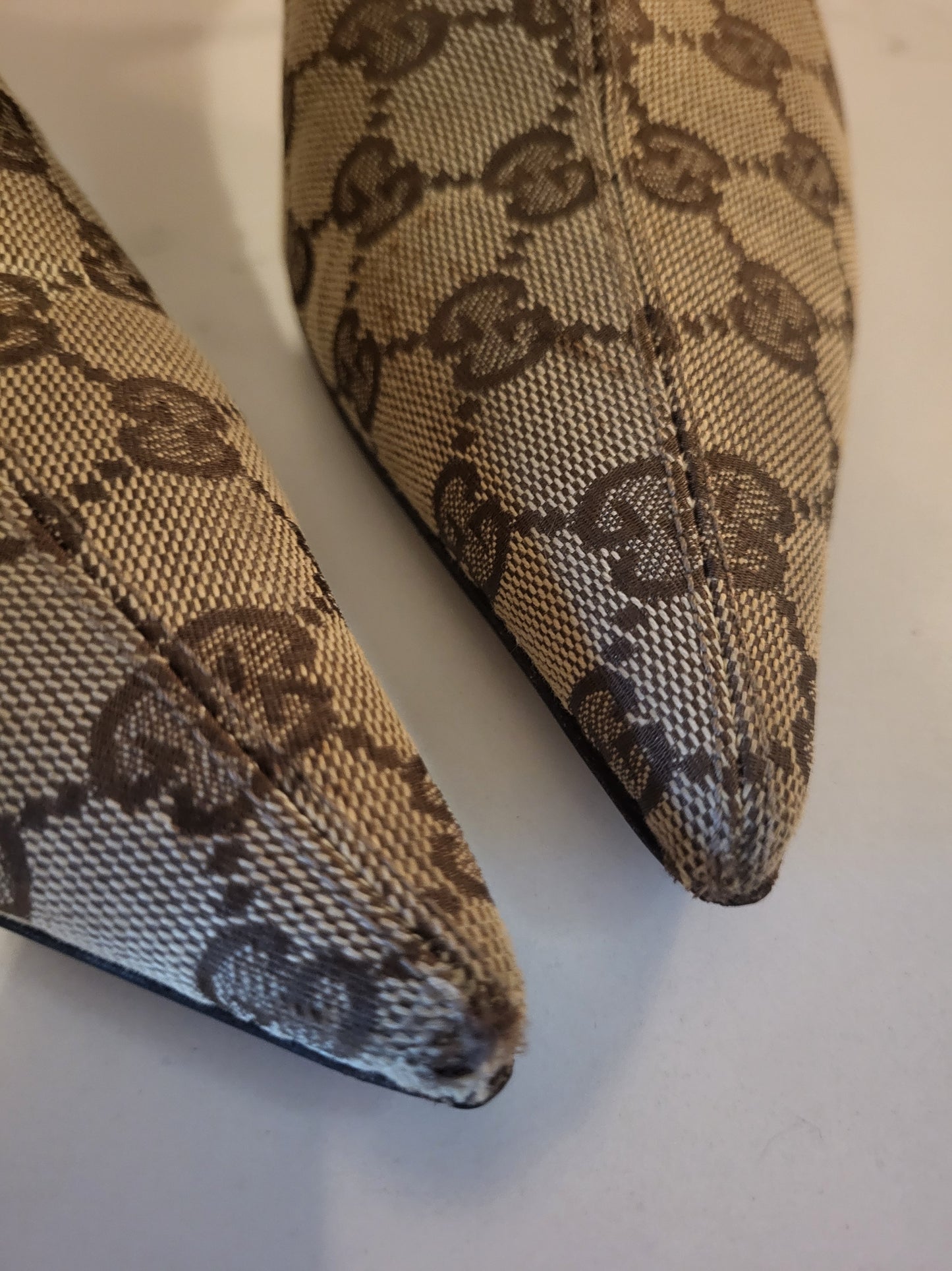 Tom Ford Era Gucci Monogram Stiletto Boots