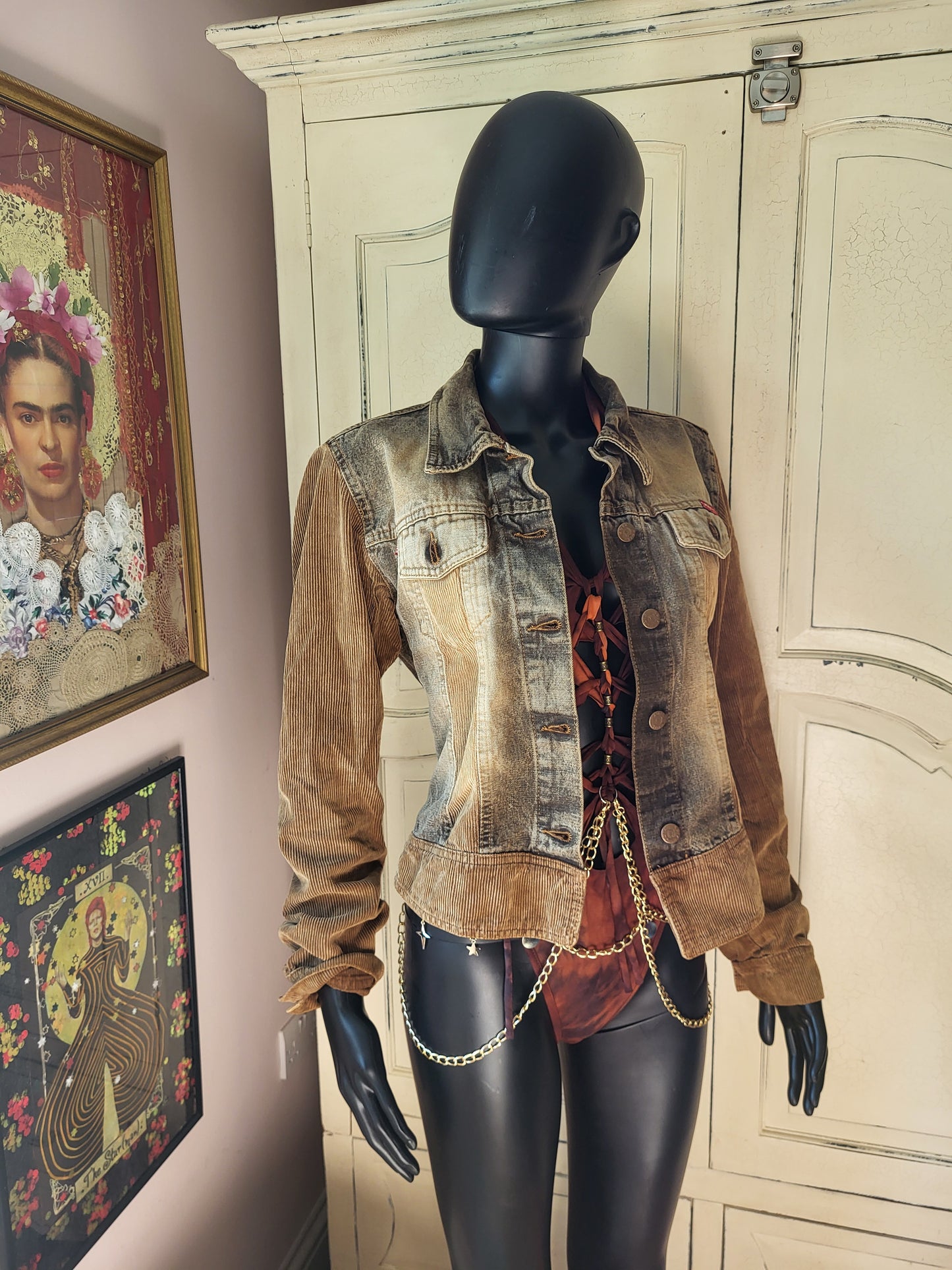 Vintage Koix Denim and Courduroy Jacket