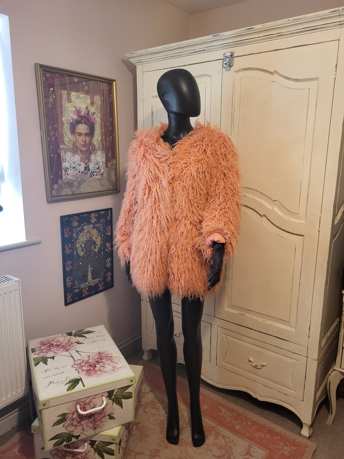 Vintage Peach Shaggy Jacket - Lost Ink