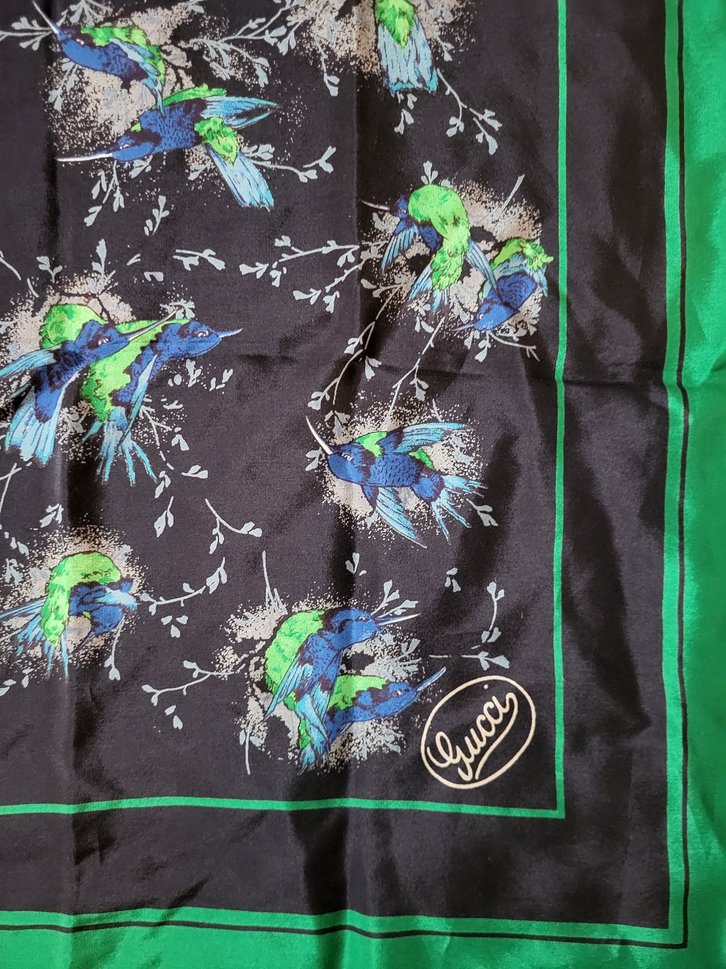 Gucci Vintage Silk Carré Scarf
