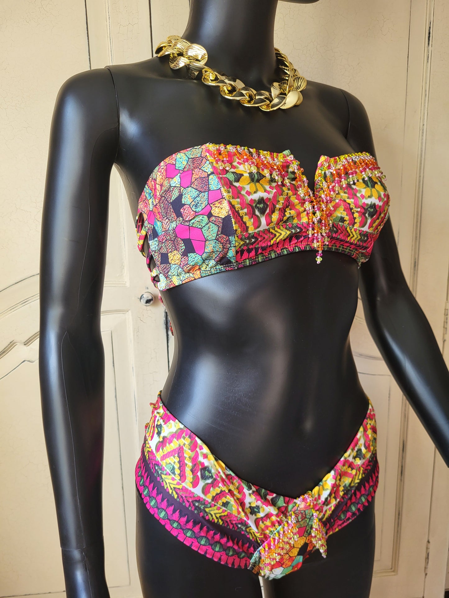 Paradizia Beaded Bandeau Bikini