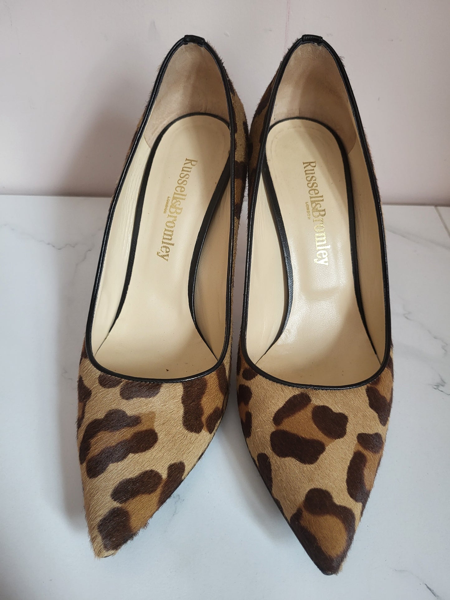 Russell & Bromley Ponyskin Leopard Court Heels