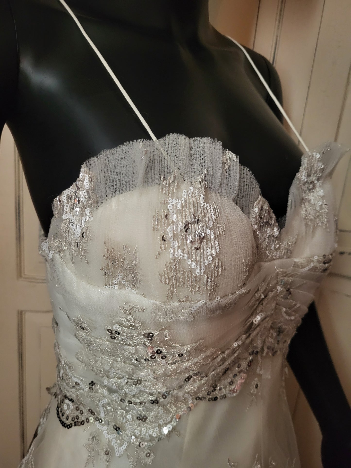 Anais Cream Embellished Gown