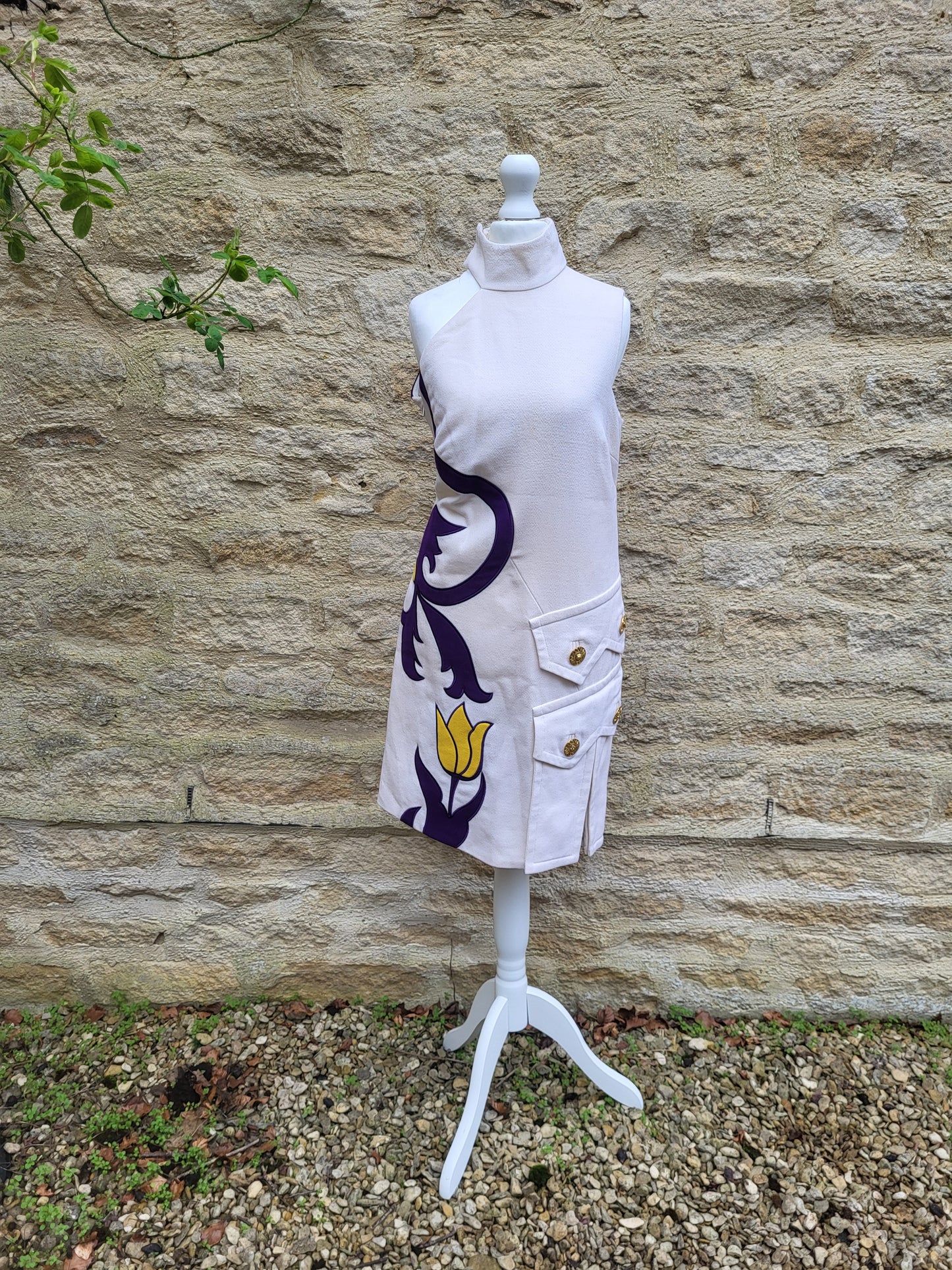 RARE Vintage Gianni Versace Wool Mini Dress