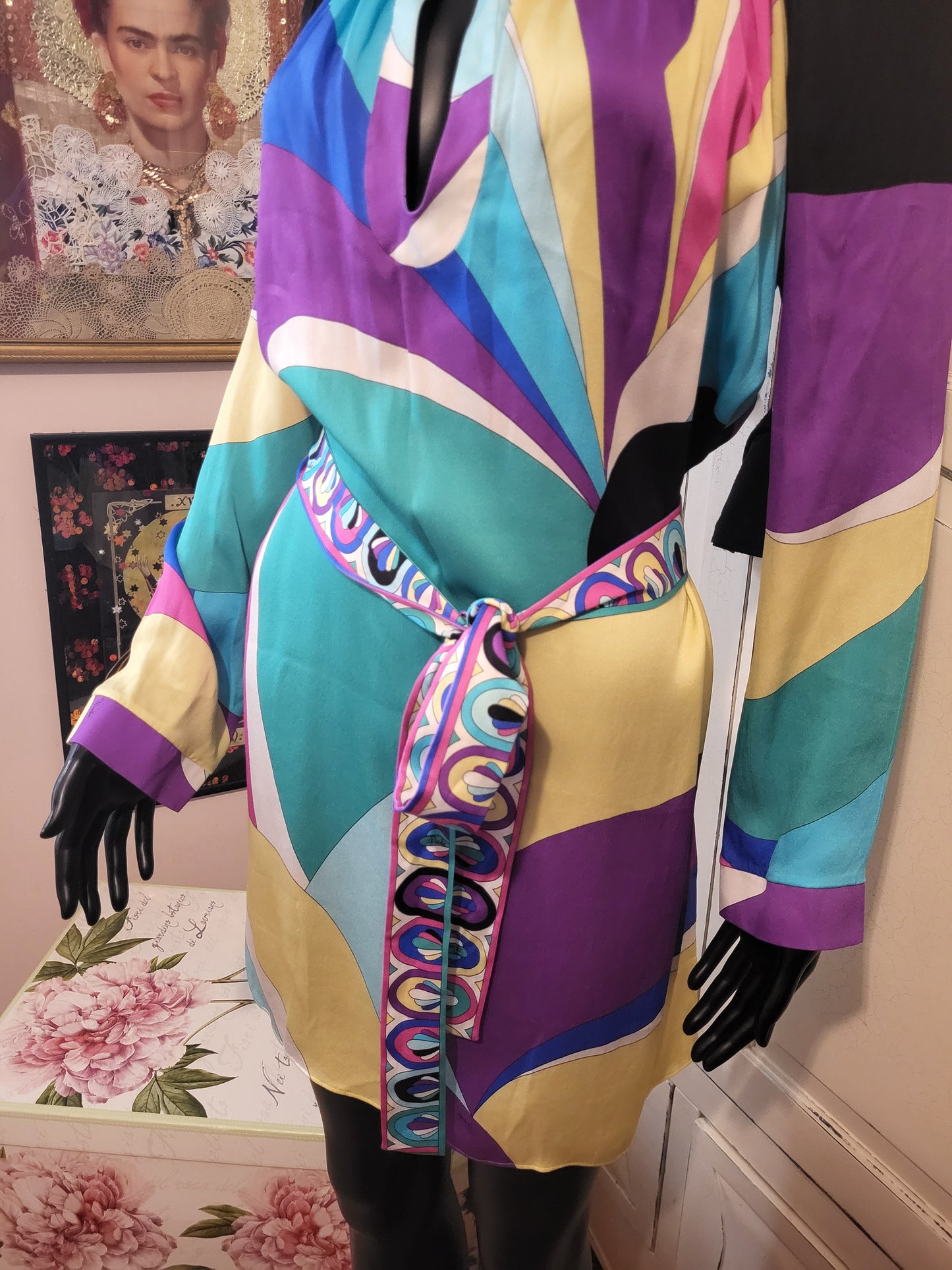 Emilio Pucci 100% Silk Multicolour Mini Dress