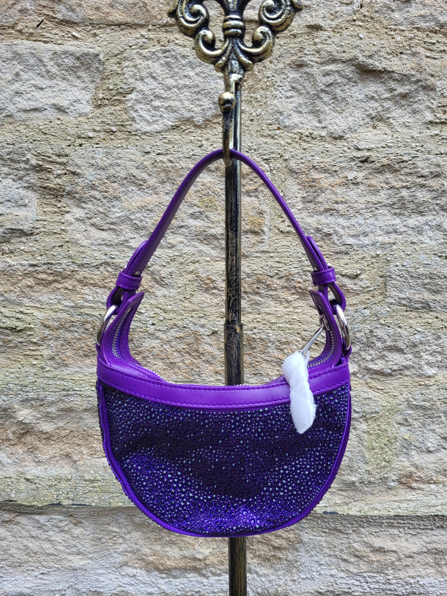 Versace Crystal Repeat Mini Hobo Bag BNWT