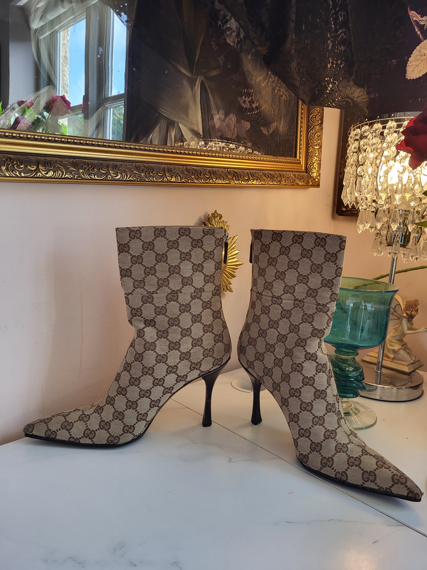 ARCHIVE Tom Ford Era Gucci GG Monogram Canvas Boots