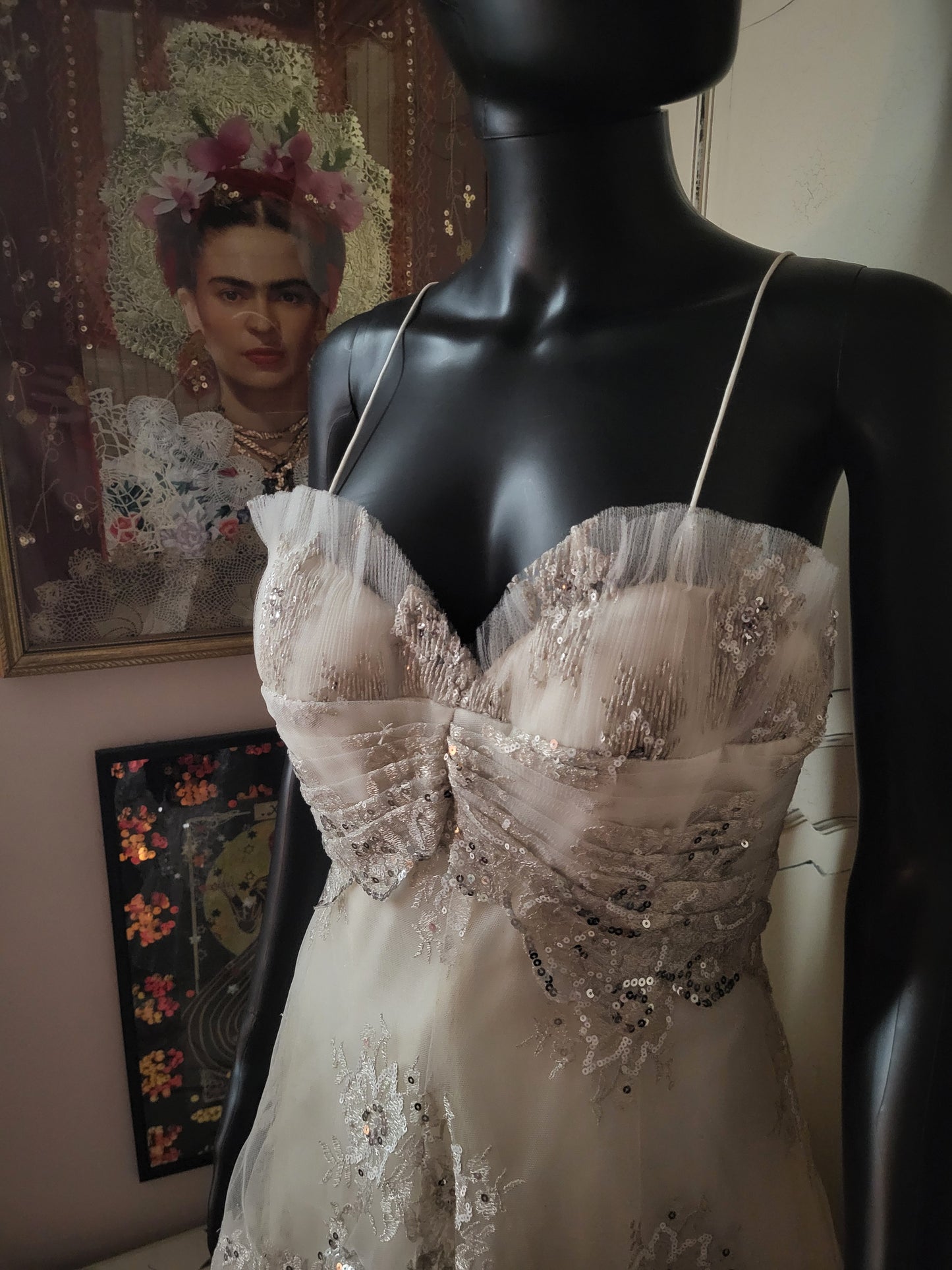 Anais Cream Embellished Gown