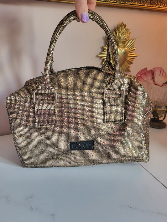 Morgan Gold Glitter Mini Tote Bag
