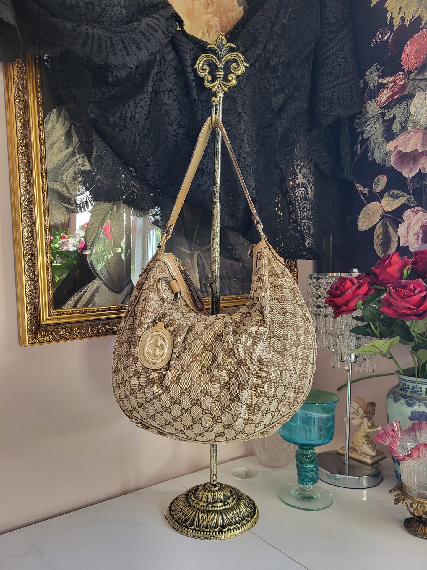 Vintage Gucci Sukey GG Monogram Hobo Bag
