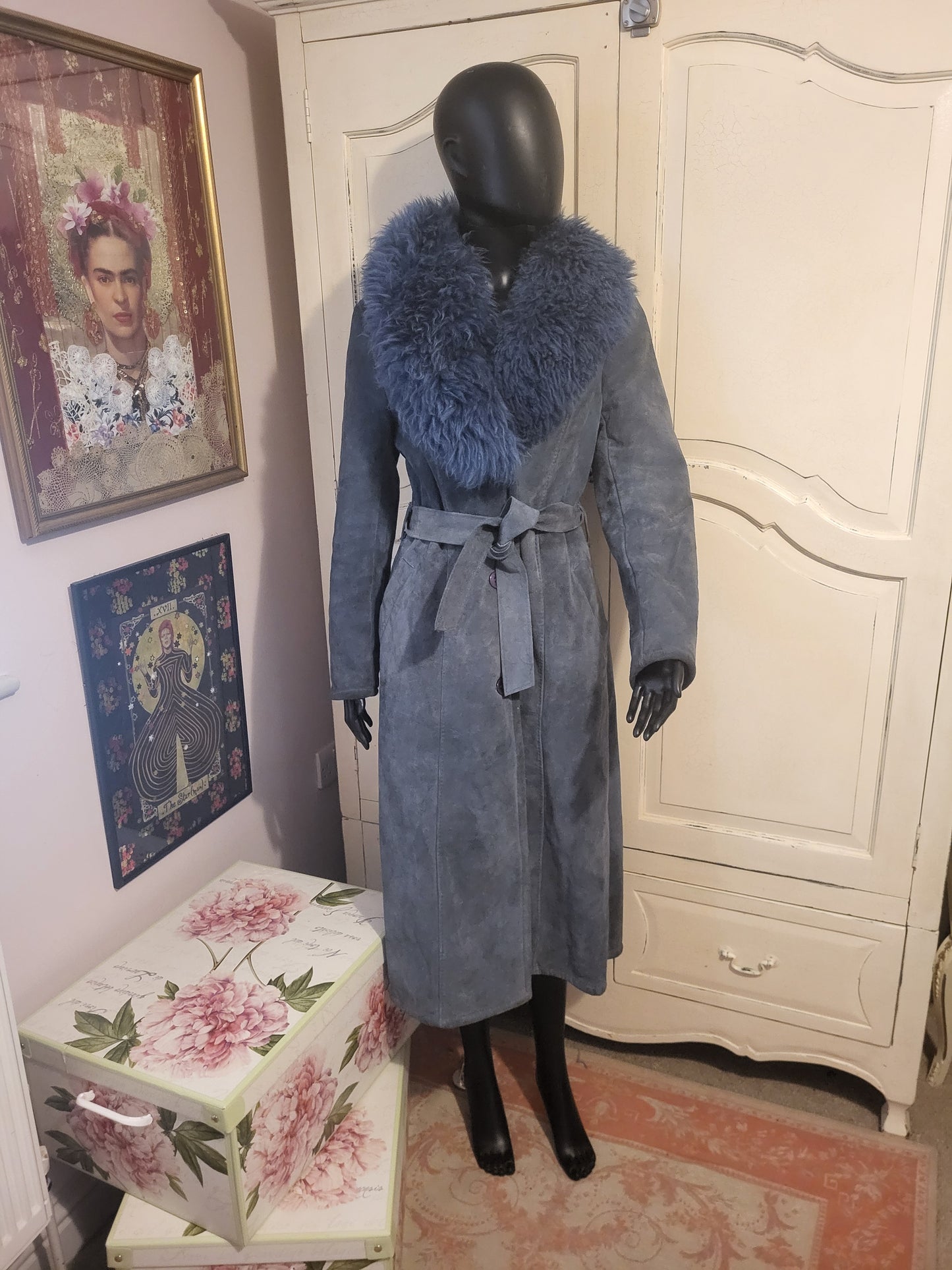 Vintage Penny Lane Suede and Shearling Coat