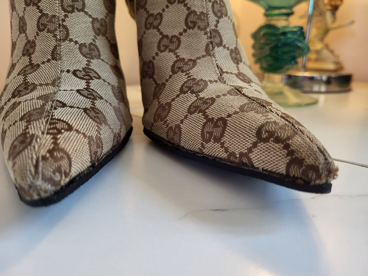 ARCHIVE Tom Ford Era Gucci GG Monogram Canvas Boots