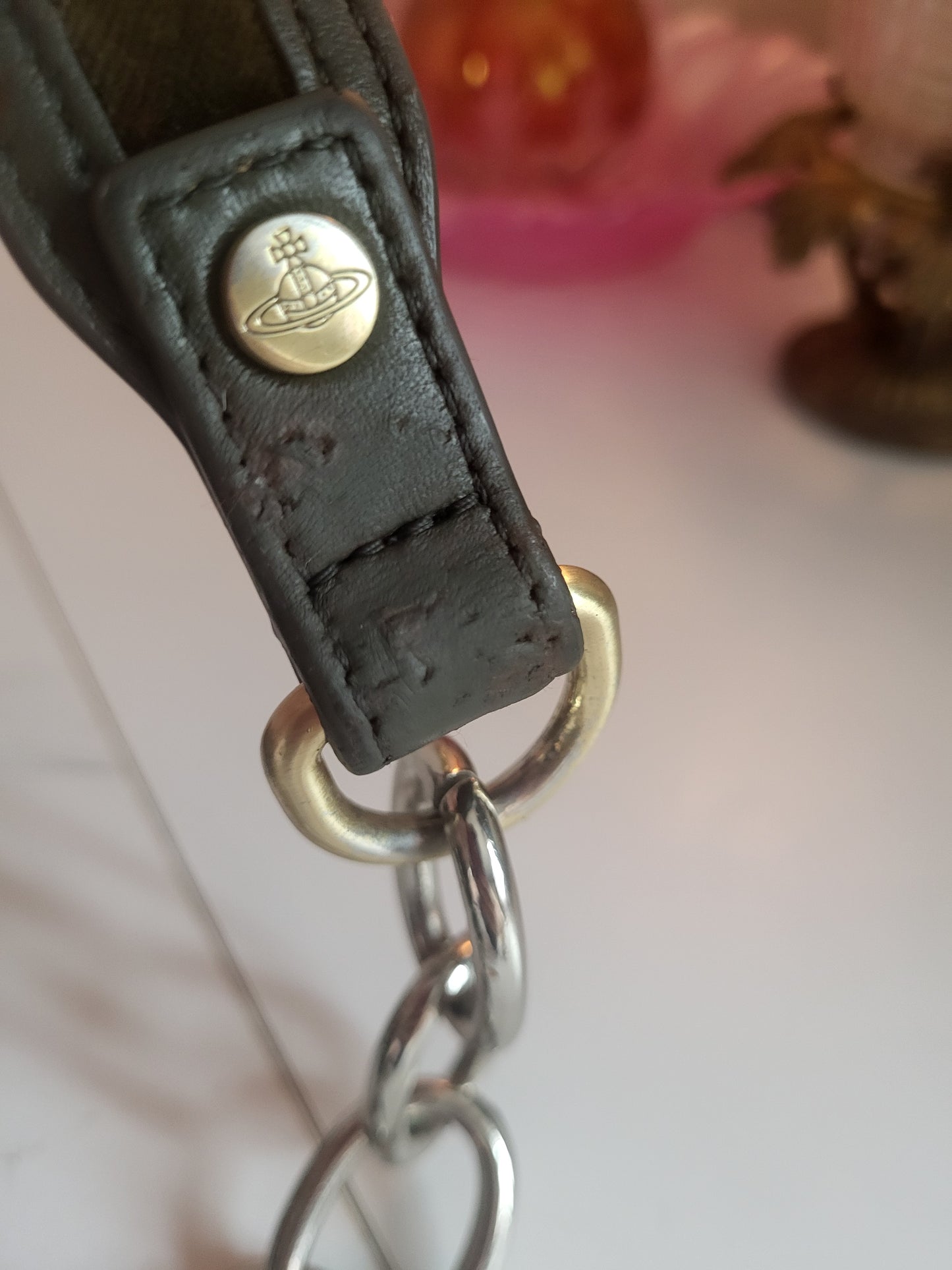 Vintage Vivienne Westwood Olive Velvet Shoulder Bag