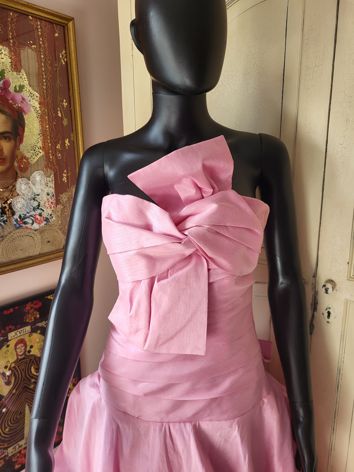 Pink Silk Taffeta Corset Dress