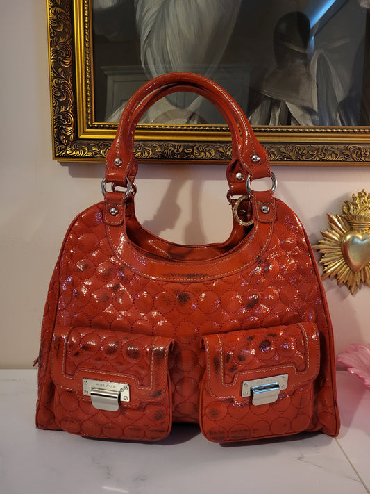 Nine West Large Patent Red Handbag