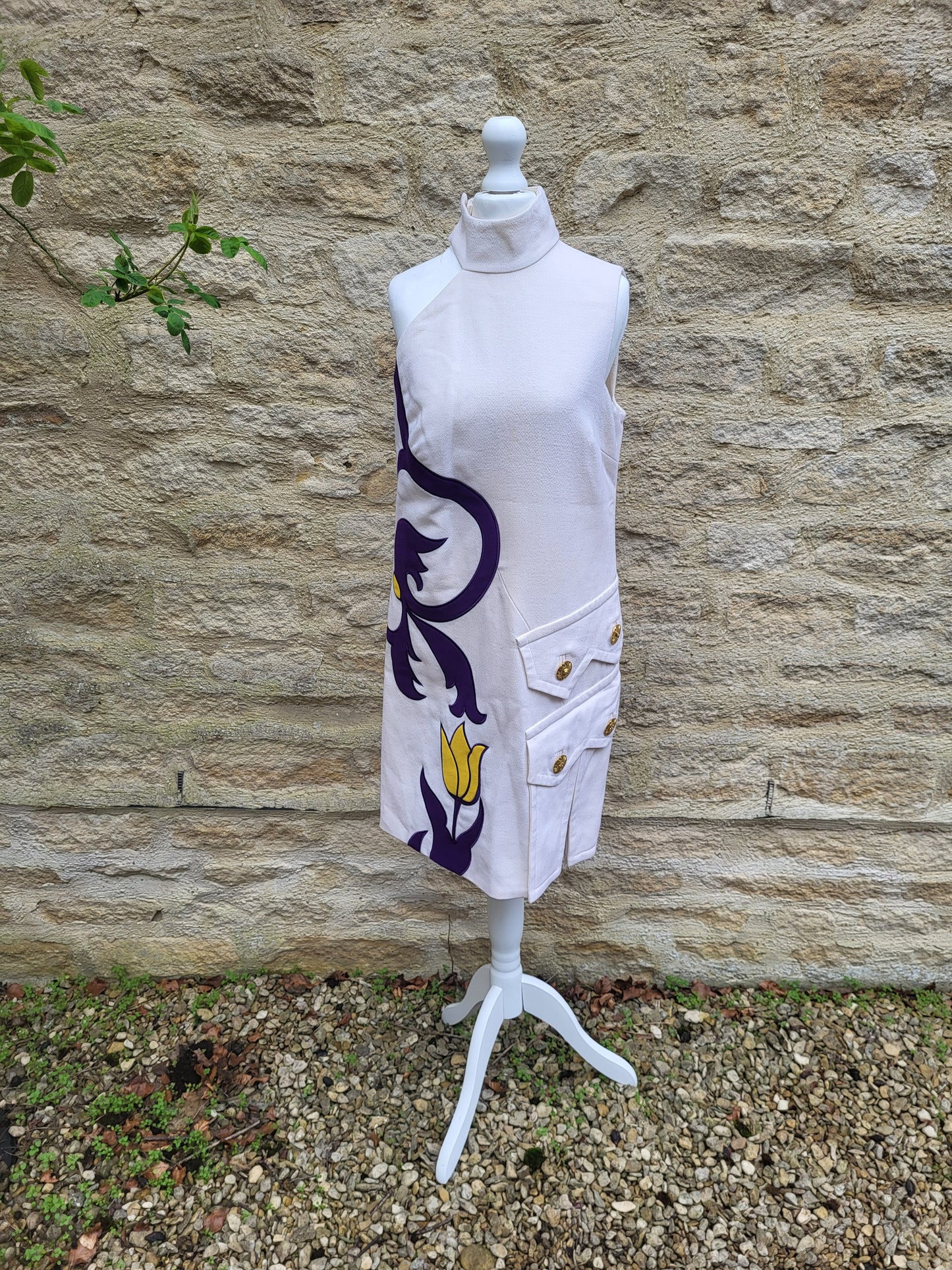 RARE Vintage Gianni Versace Wool Mini Dress