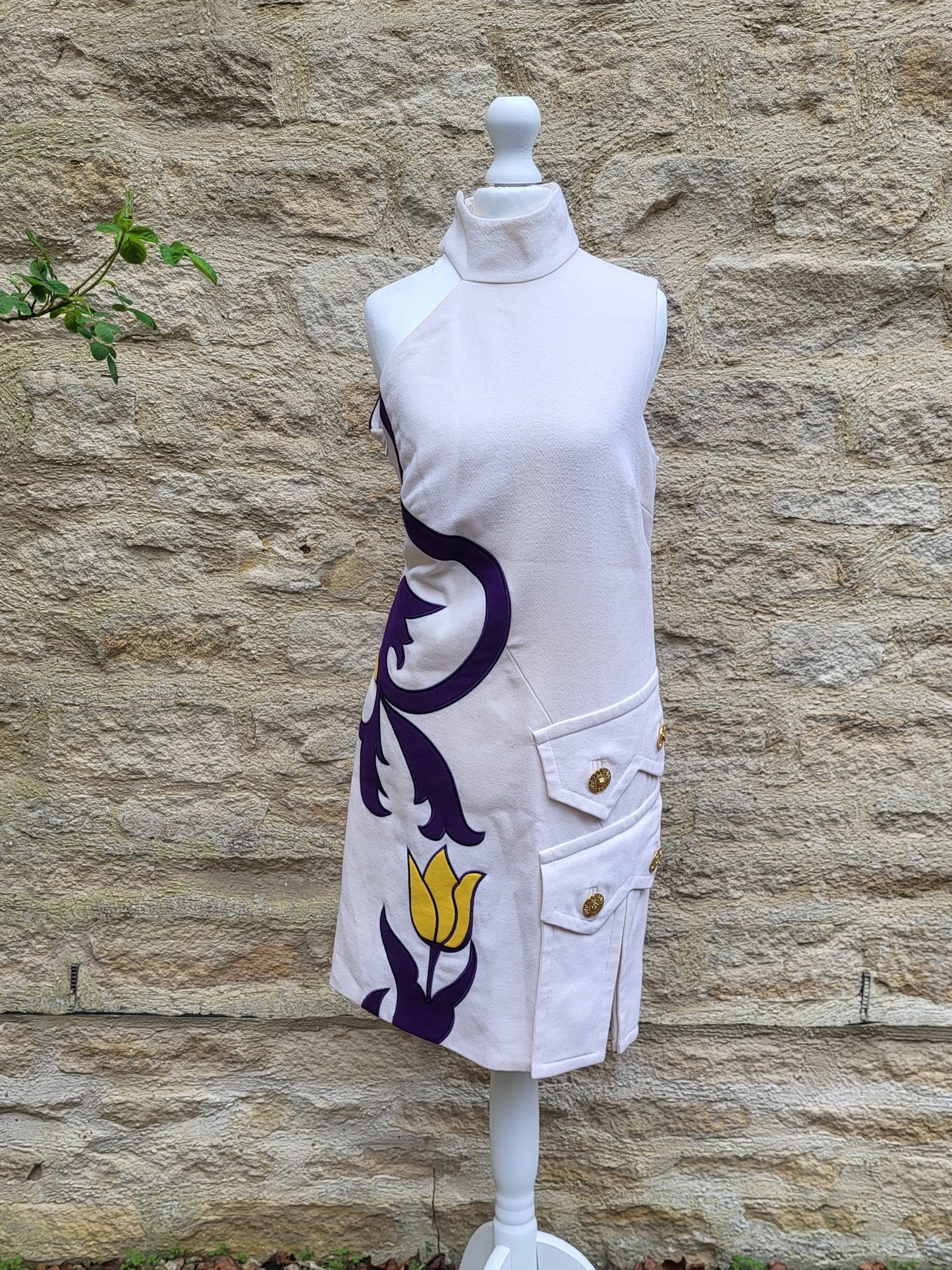 RARE Vintage Gianni Versace Wool Mini Dress