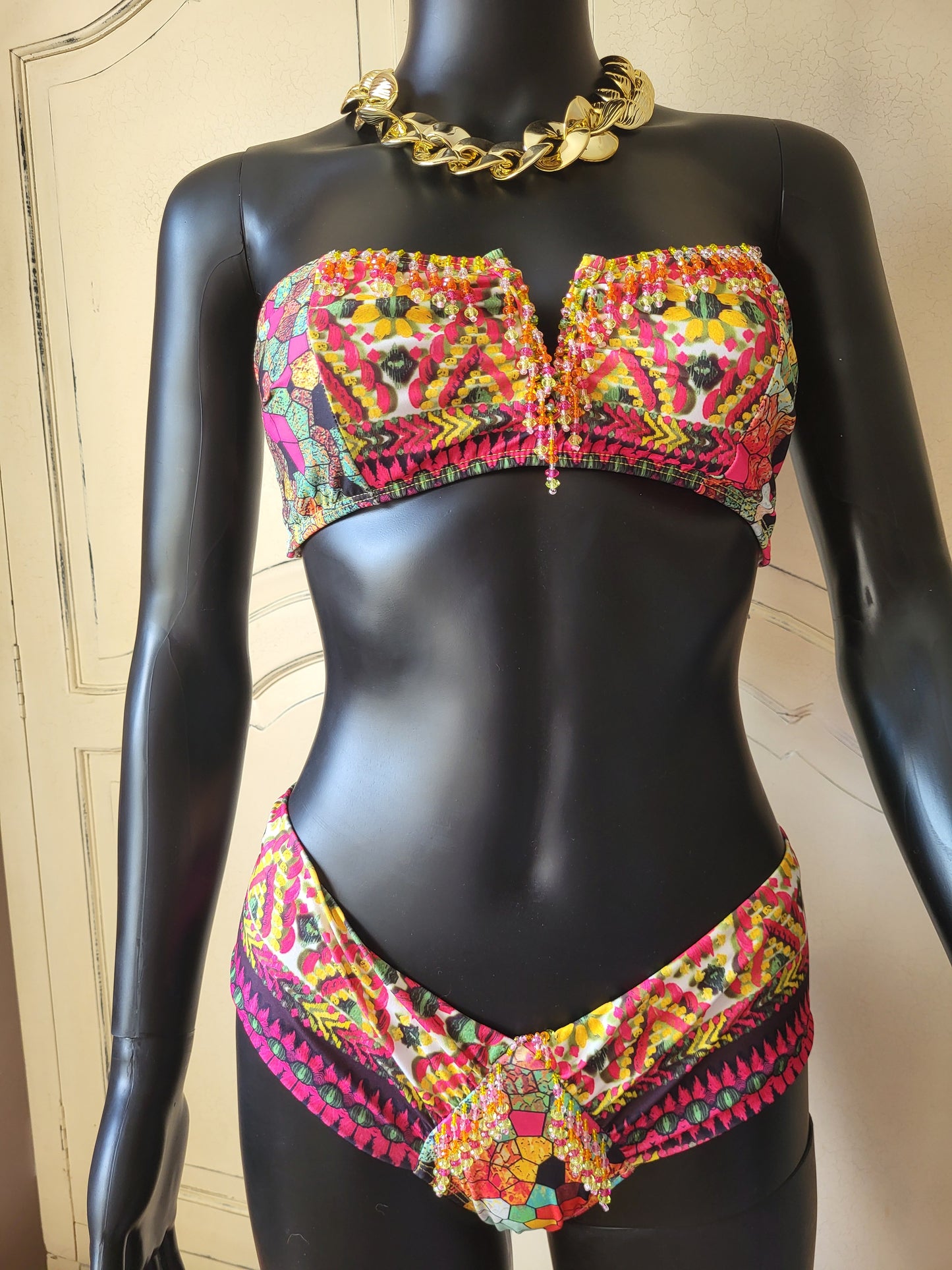 Paradizia Beaded Bandeau Bikini