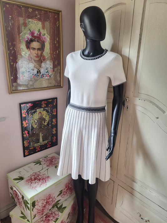 Hobbs Cream Knitted Dress