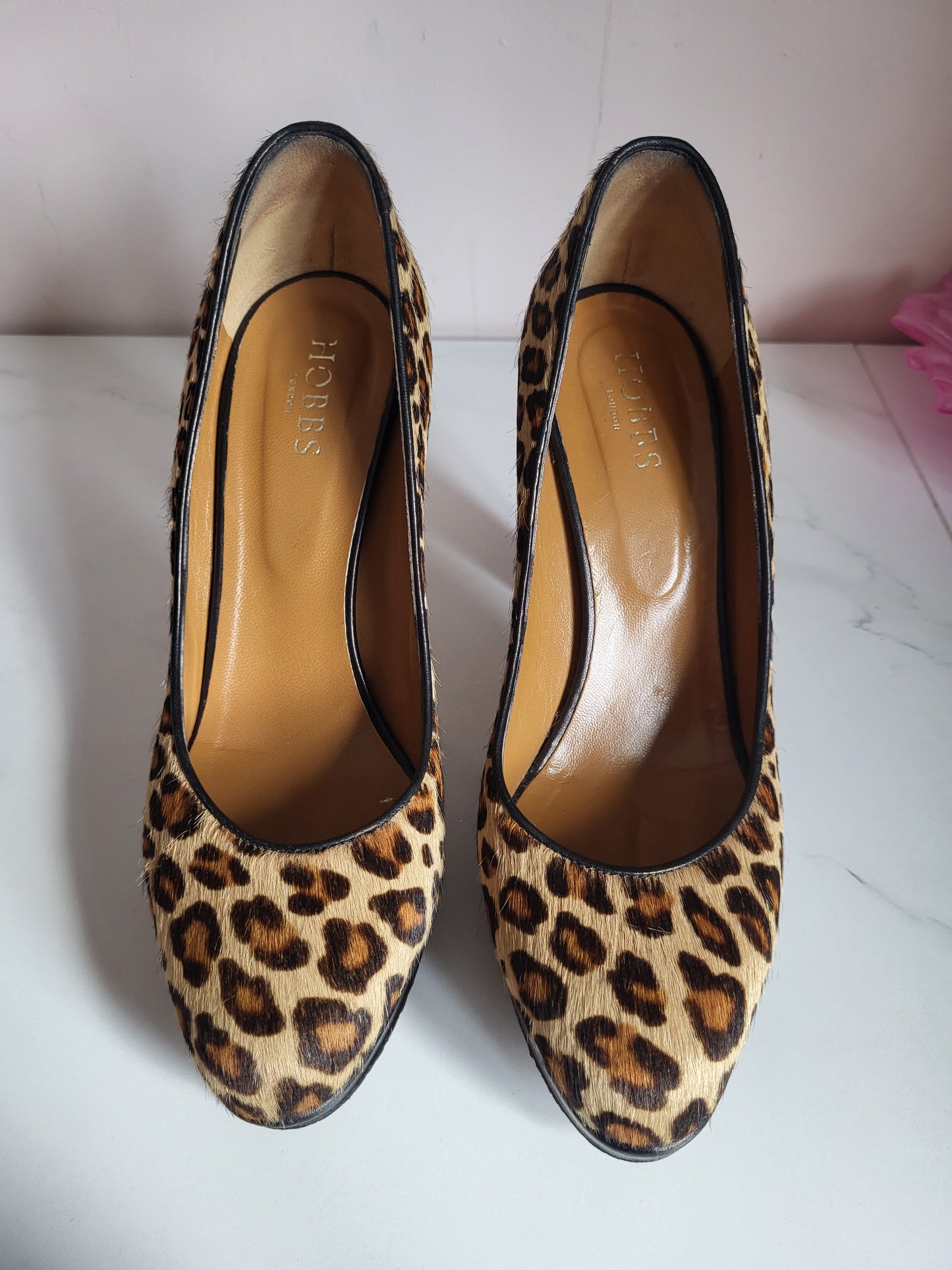 Vintage Hobbs Fully Leather Lined Ponyskin Platform Heels