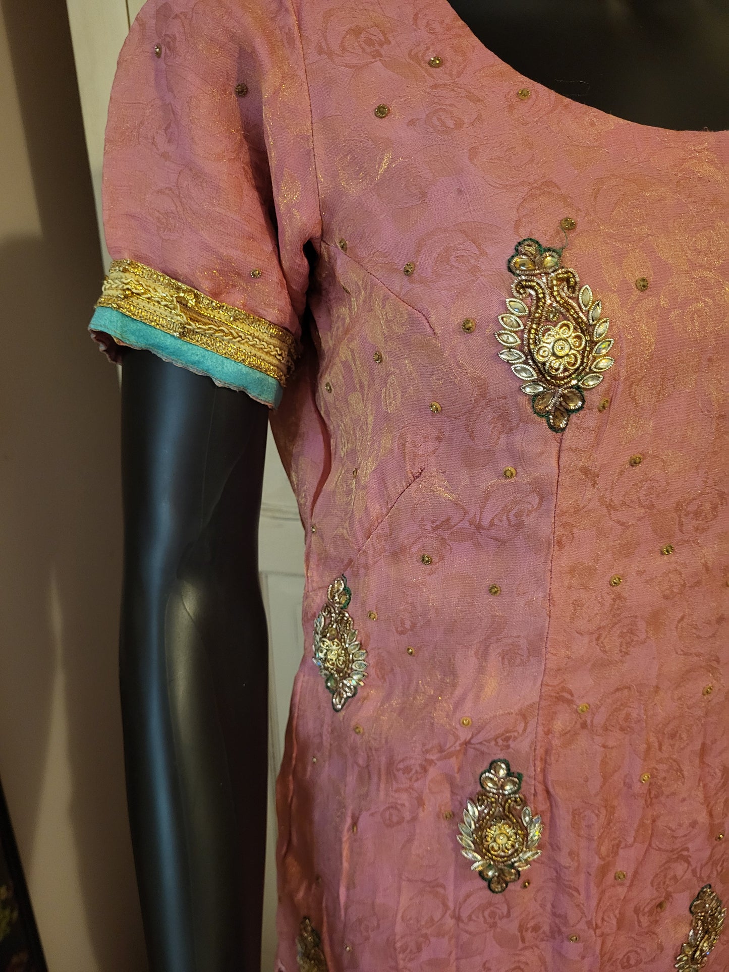 Pink Vintage Indian Shift Dress