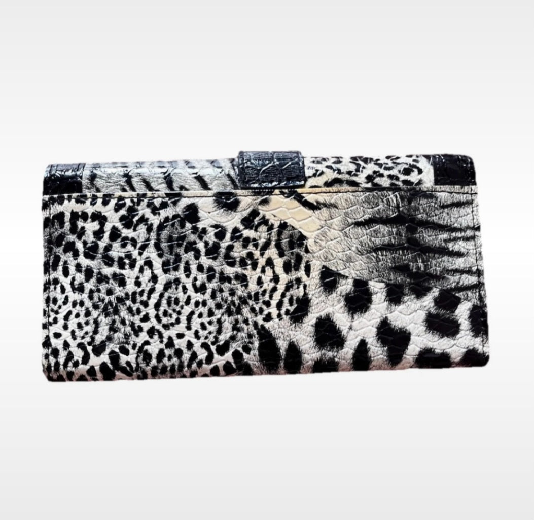 LYDC Animal Print Studded Wallet
