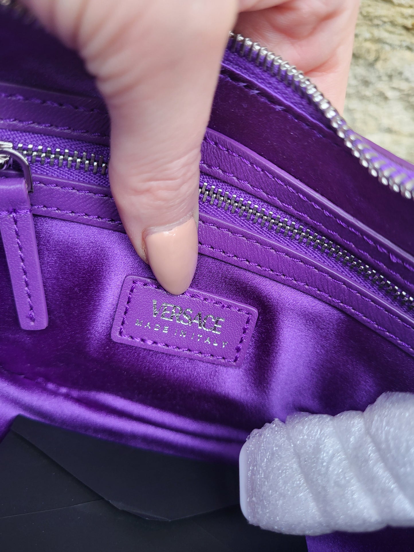 Versace Crystal Repeat Mini Hobo Bag BNWT