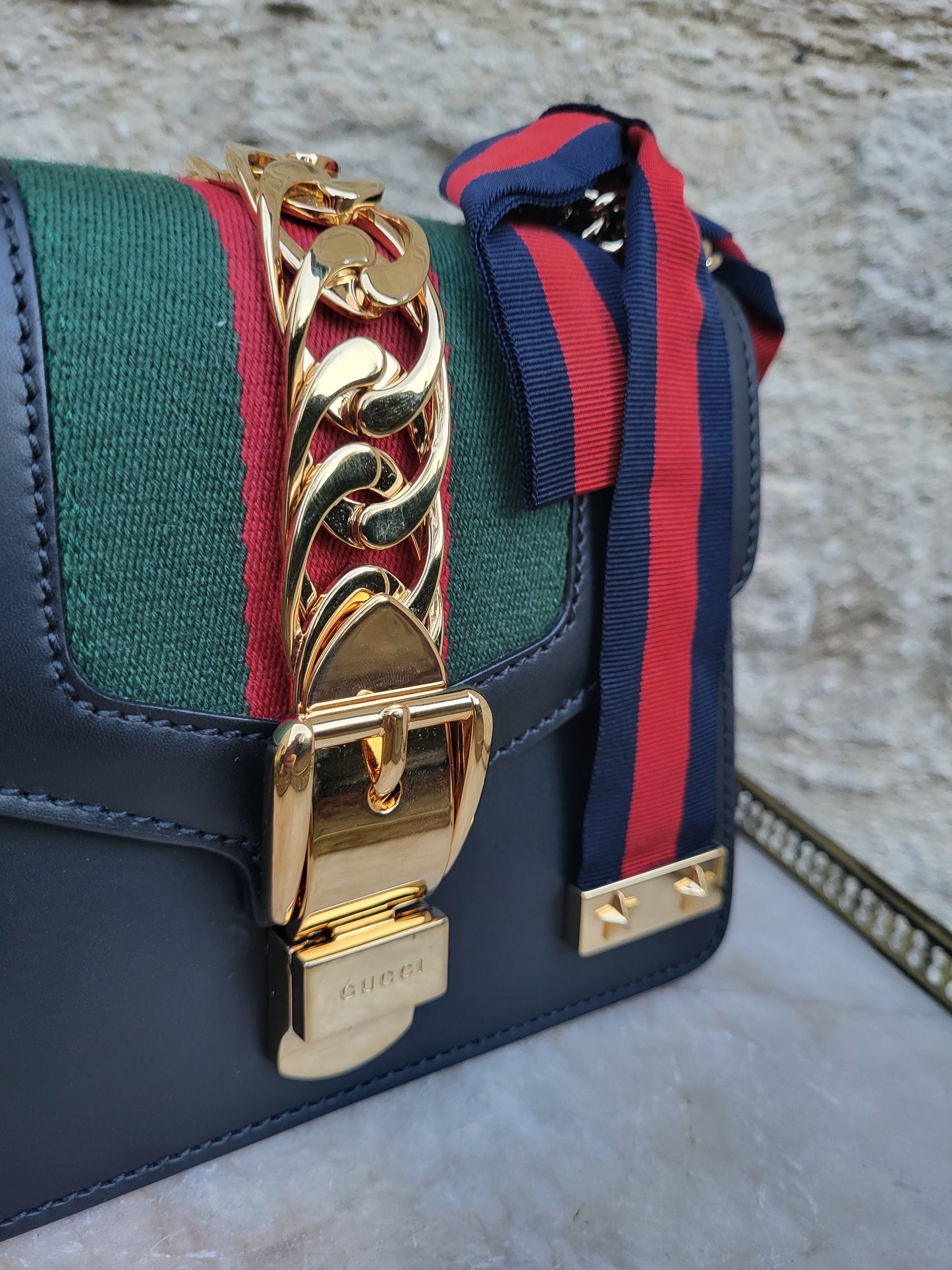 Gucci Sylvie Leather Shoulder Bag