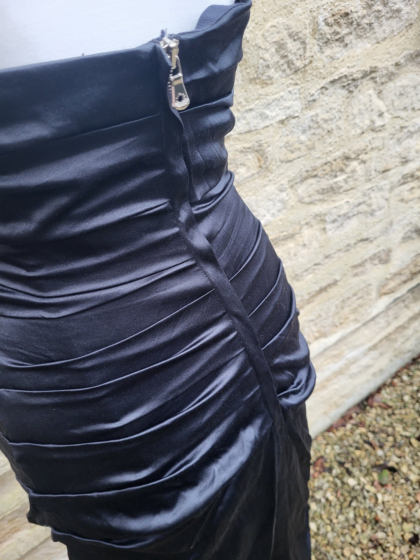 Vintage Dolce & Gabbana Black Silk Satin Dress