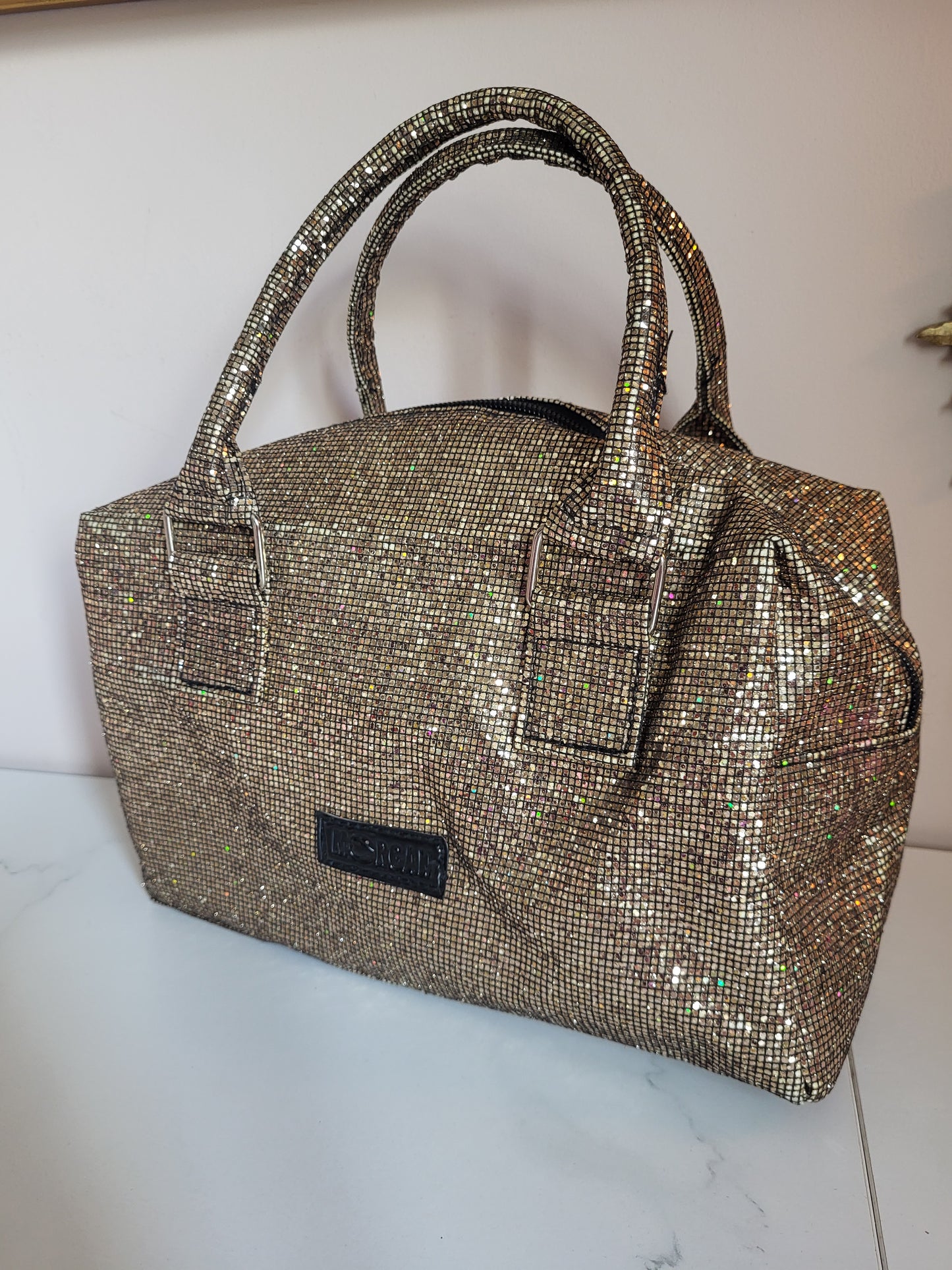 Morgan Gold Glitter Mini Tote Bag