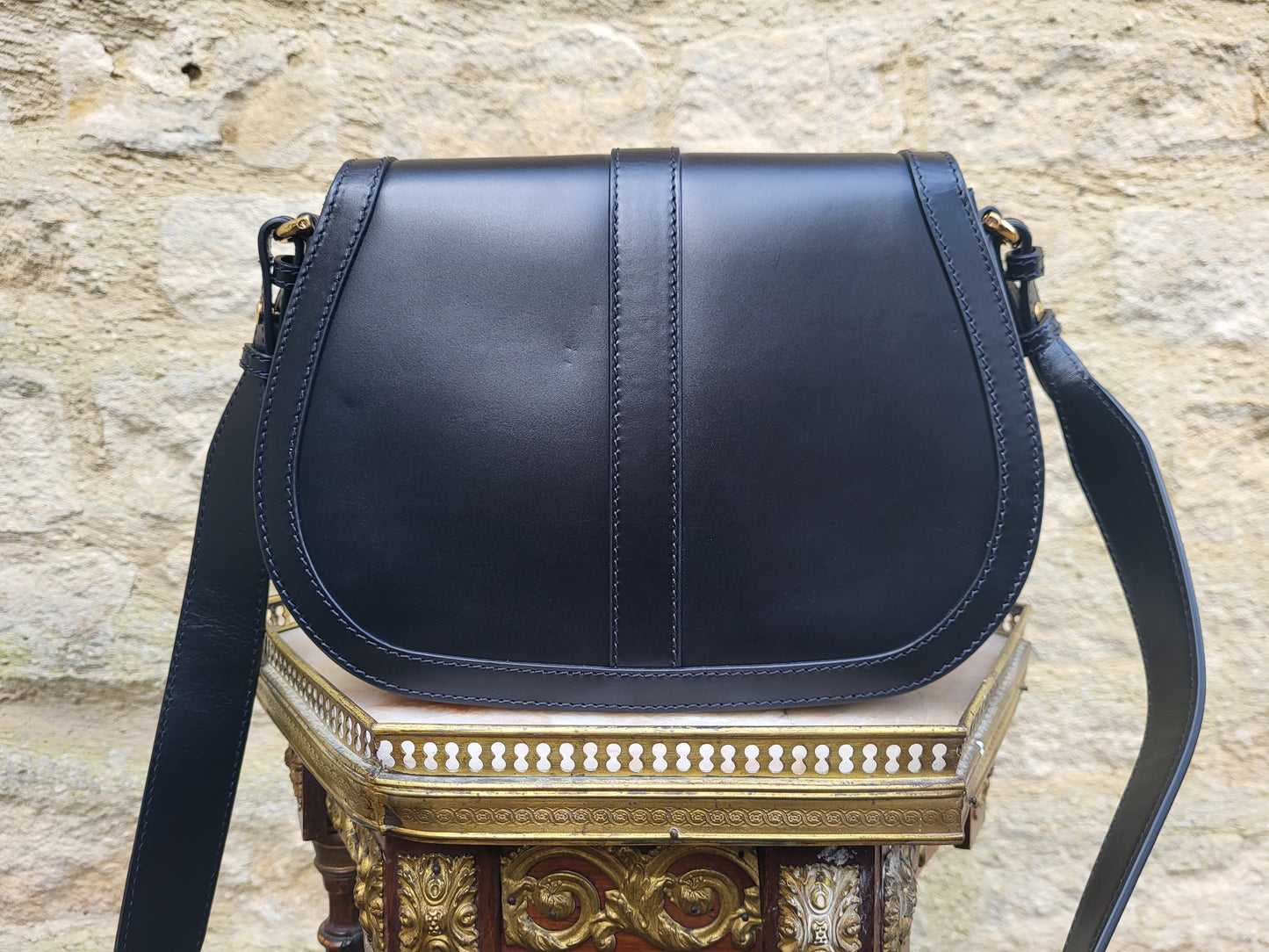 Versace Greca Goddess black leather crossbody bag, brand new with tags