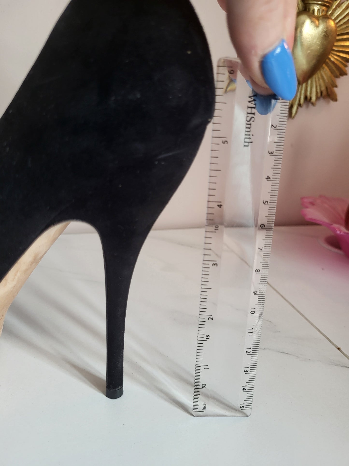 Gucci Black Suede Platform Heels