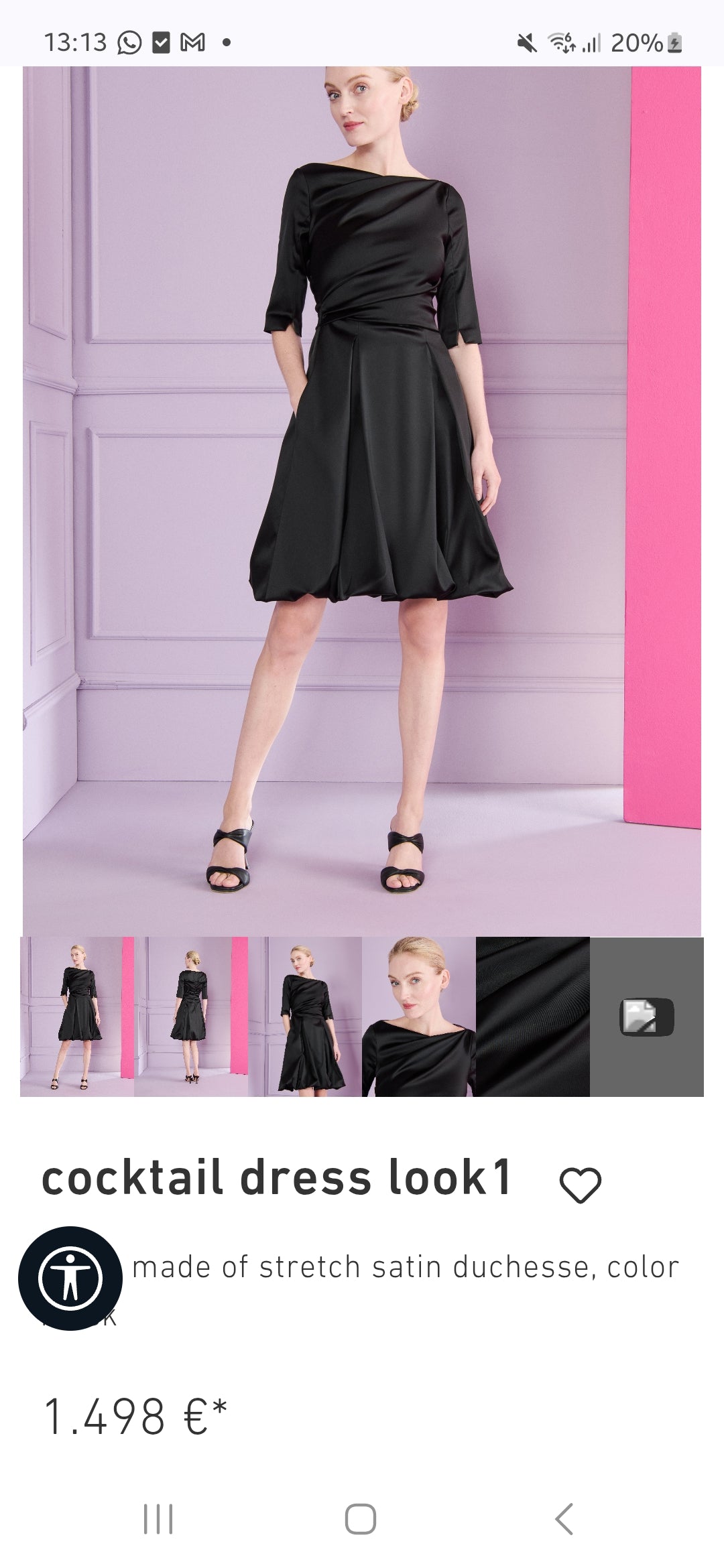 Talbot Runhof Black Embellished Cocktail Dress