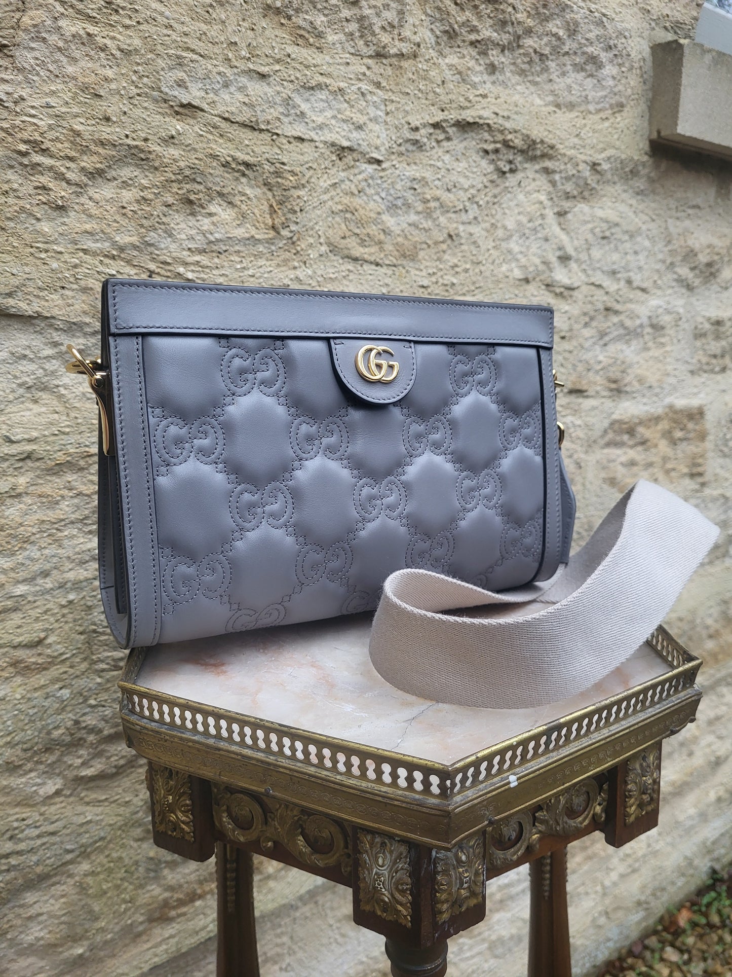 Gucci GG Matelassé Quilted Leather Shoulder Bag