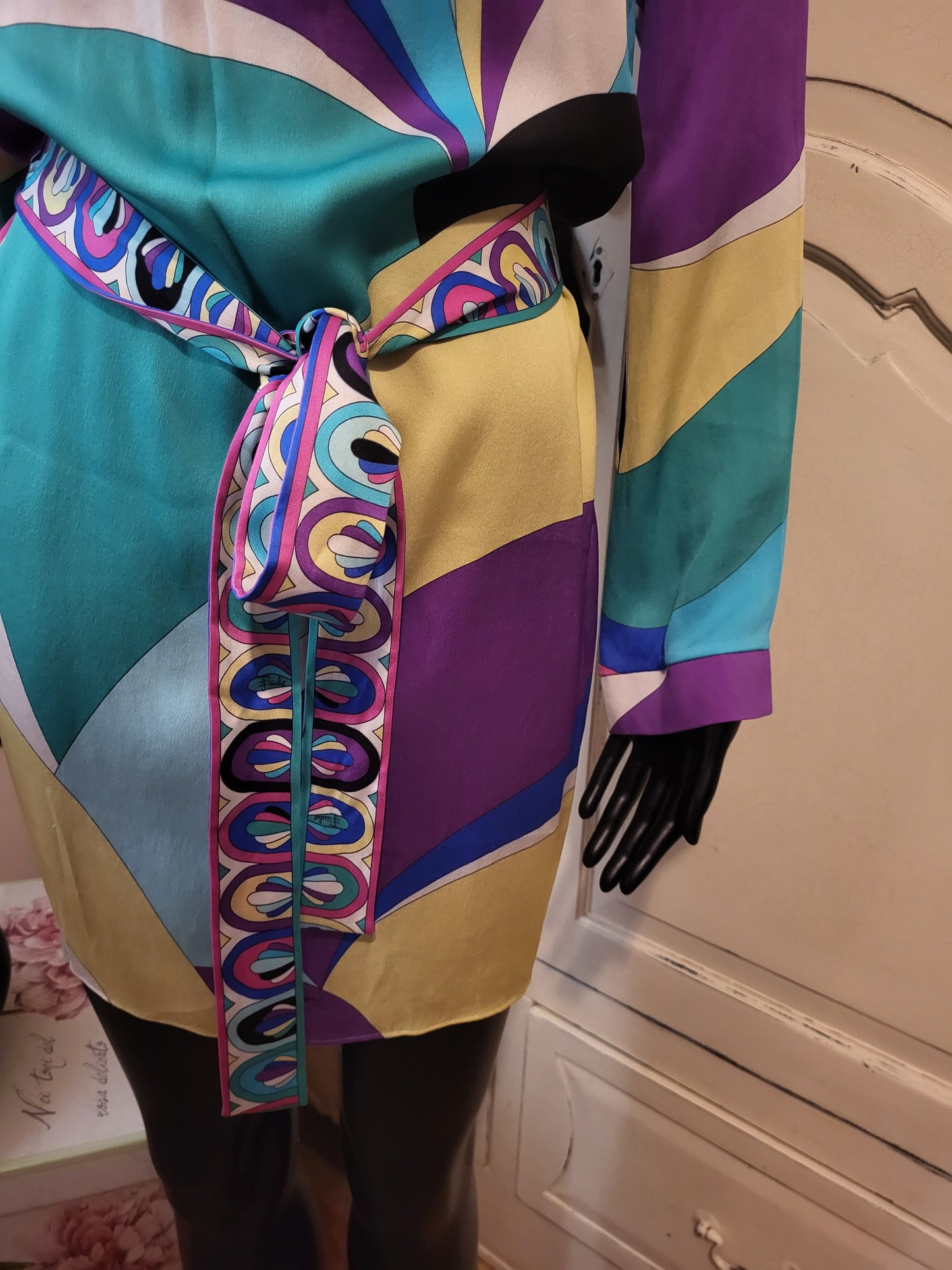 Emilio Pucci 100% Silk Multicolour Mini Dress