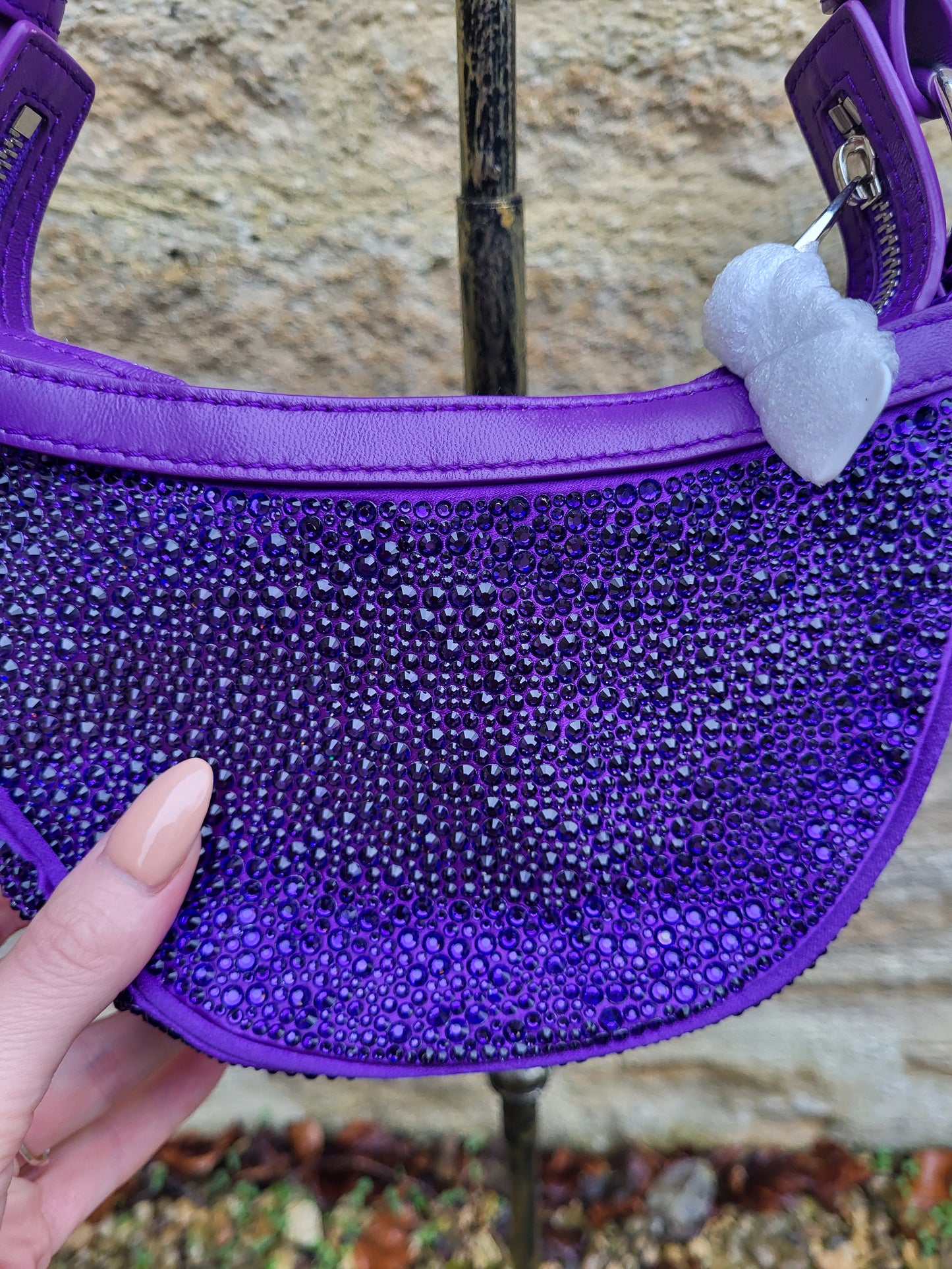 Versace Crystal Repeat Mini Hobo Bag BNWT