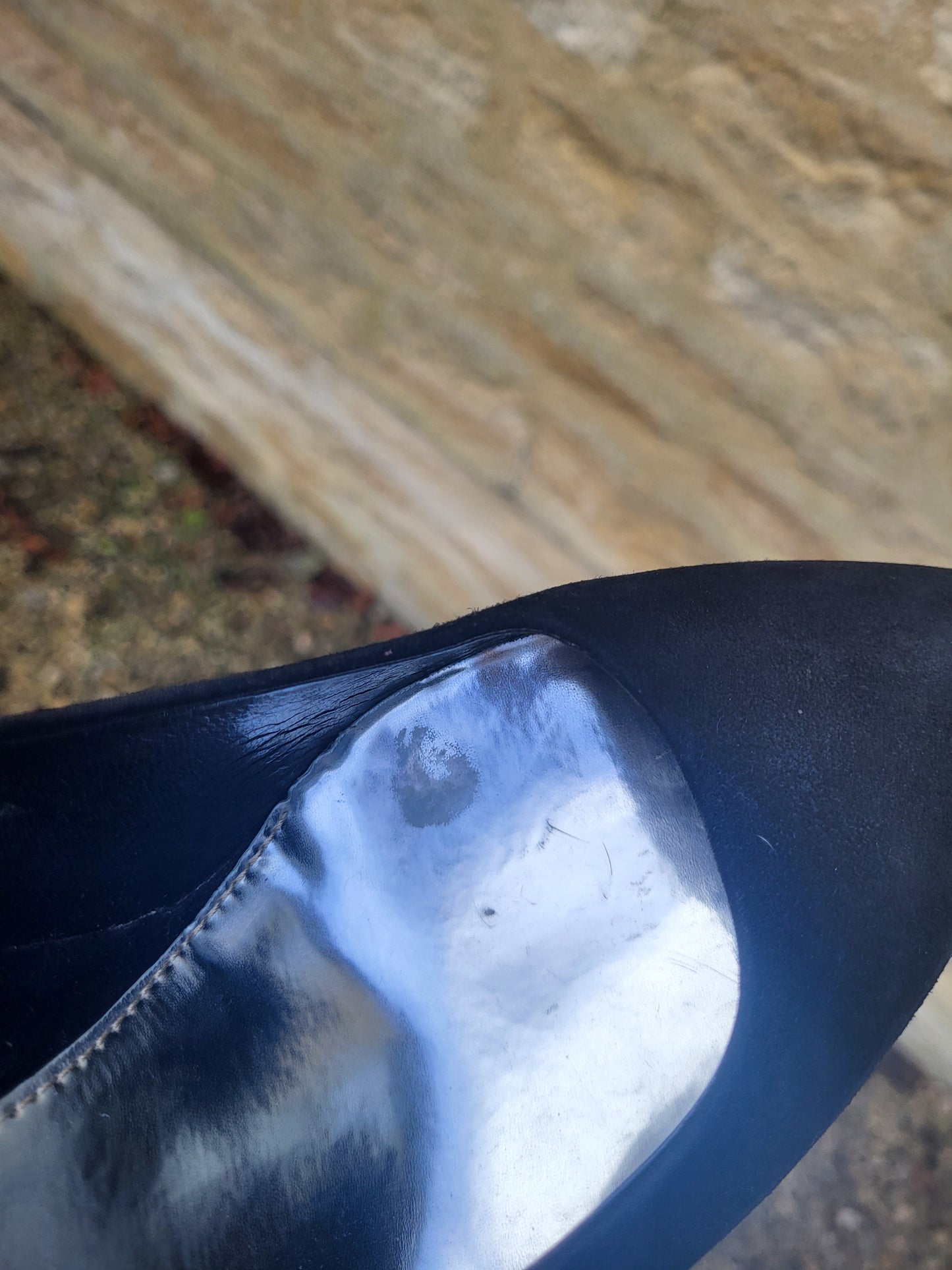 Vintage Gucci Black Suede Platform Heels