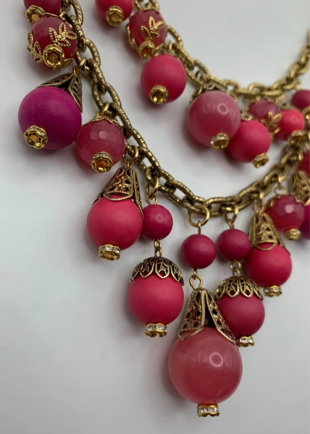 Crimson Cascade Statement Necklace